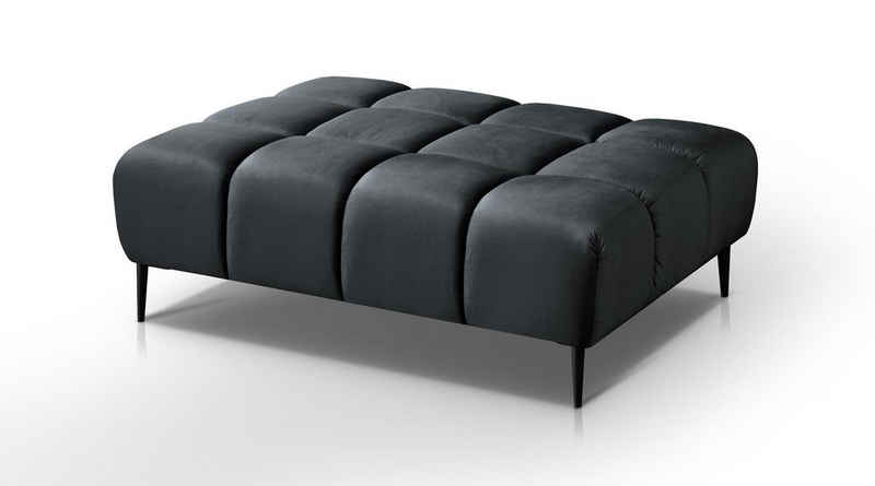 Beautysofa Sitzhocker Vanessa (XXL Format, im modernes Design), Steppungen in der Sitzfläche, 131x97 cm