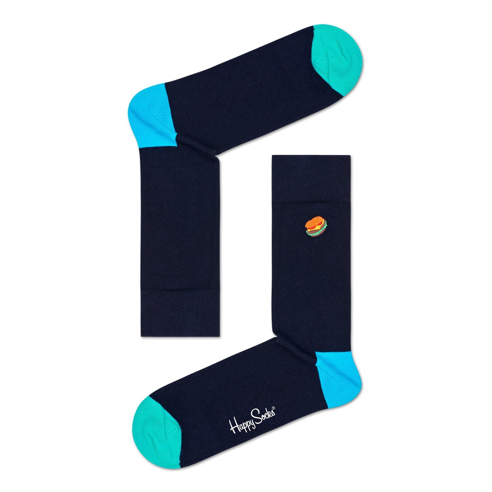 Happy Socks Freizeitsocken »Unisex Paar Design Socken BEHA01-6500 Burger  Dark Blue/Navy« online kaufen | OTTO