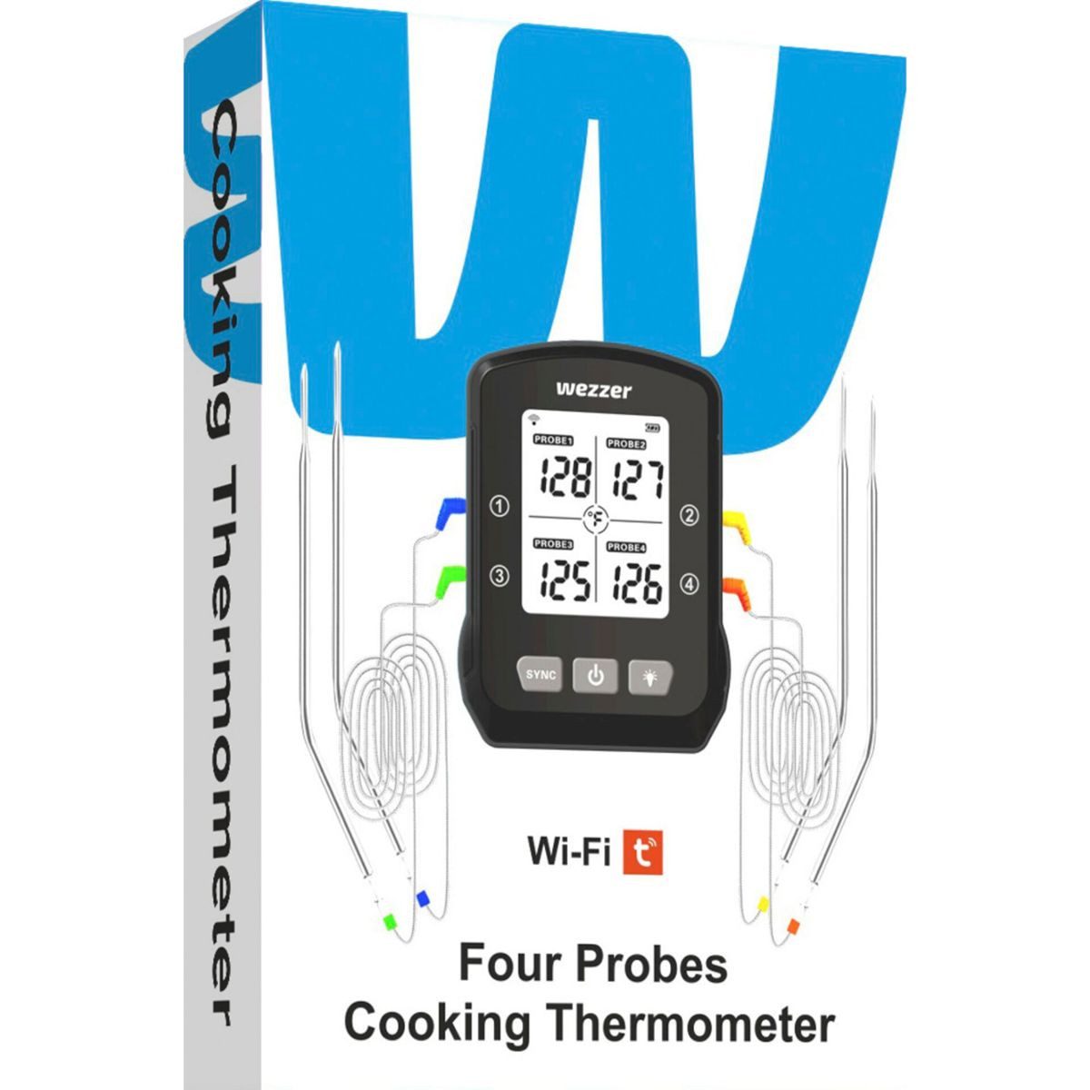 Levenhuk Grillthermometer Wezzer Cook MT90 Küchenthermometer
