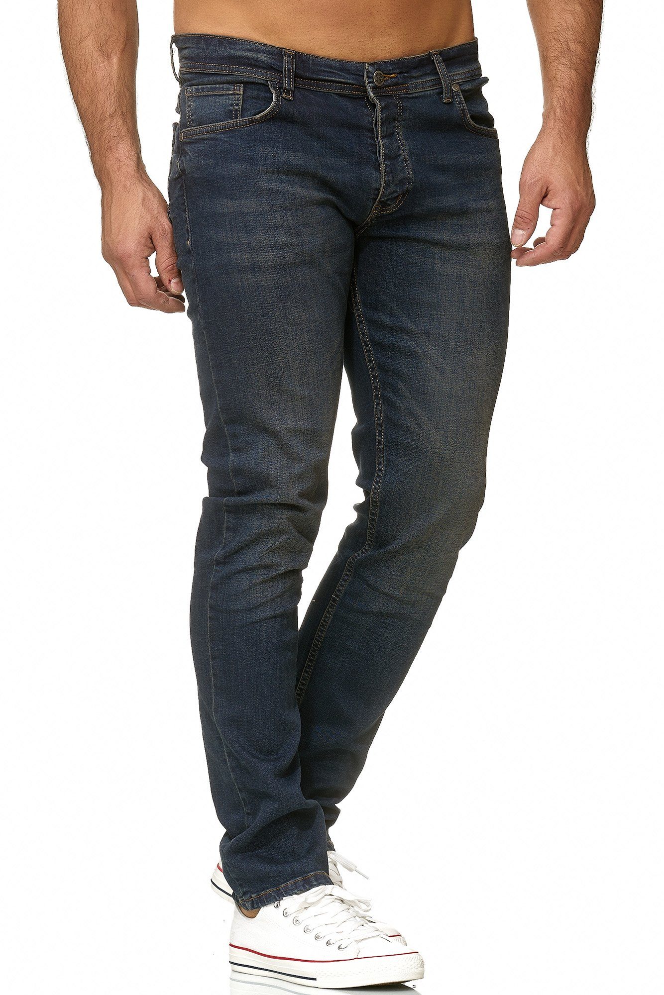 Reslad Stretch-Jeans Reslad Jeans Herren Slim Fit Basic Herren-Hose Jeanshose Männer Jeans Stretch Denim Jeans-Hose Slim Fit