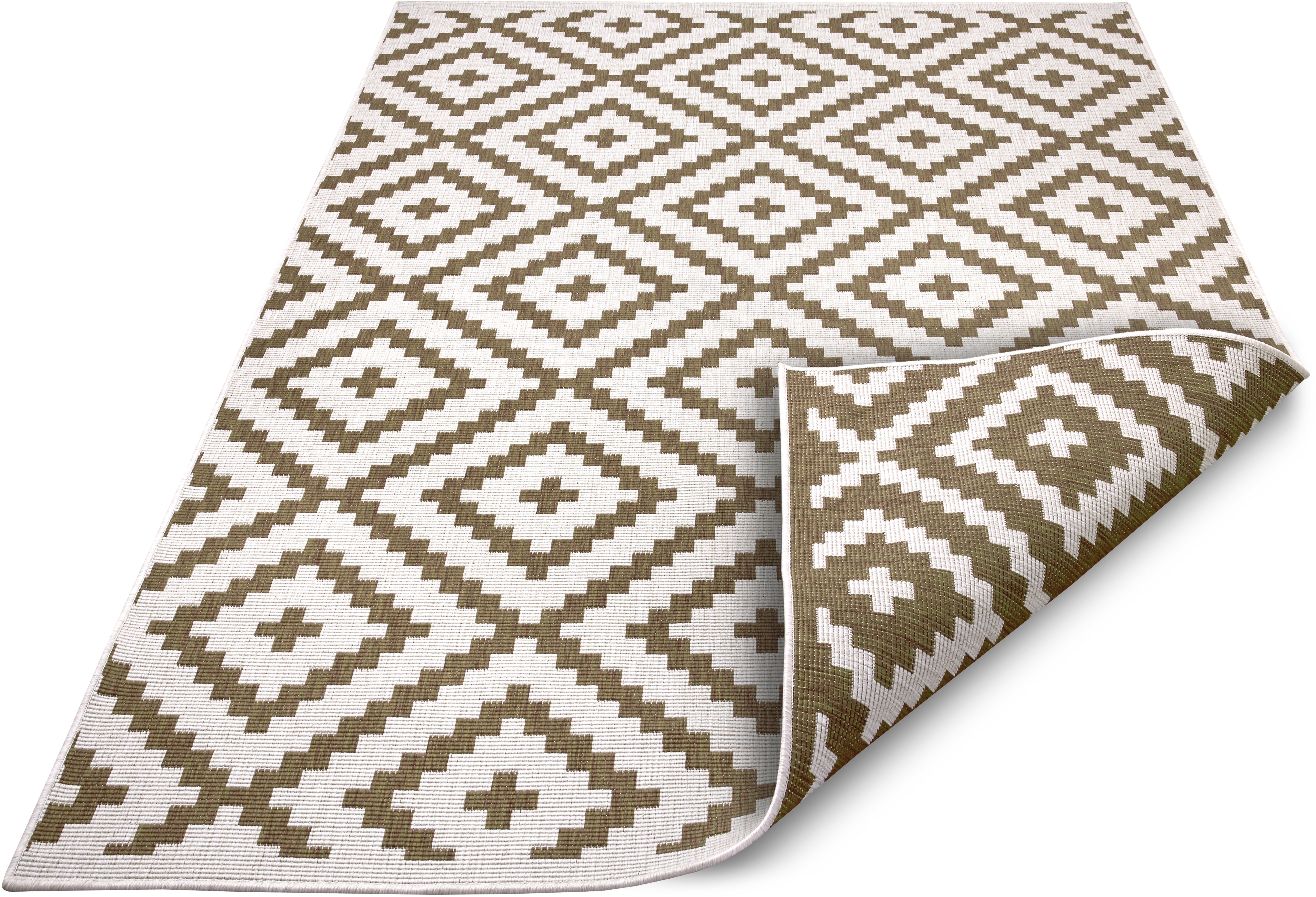 OTTO home Teppich Ronda Wendeteppich, rechteckig, Höhe: 5 mm, Sisal-Optik, Flachgewebe, In- und Outdoor, geometrisches Boho Design