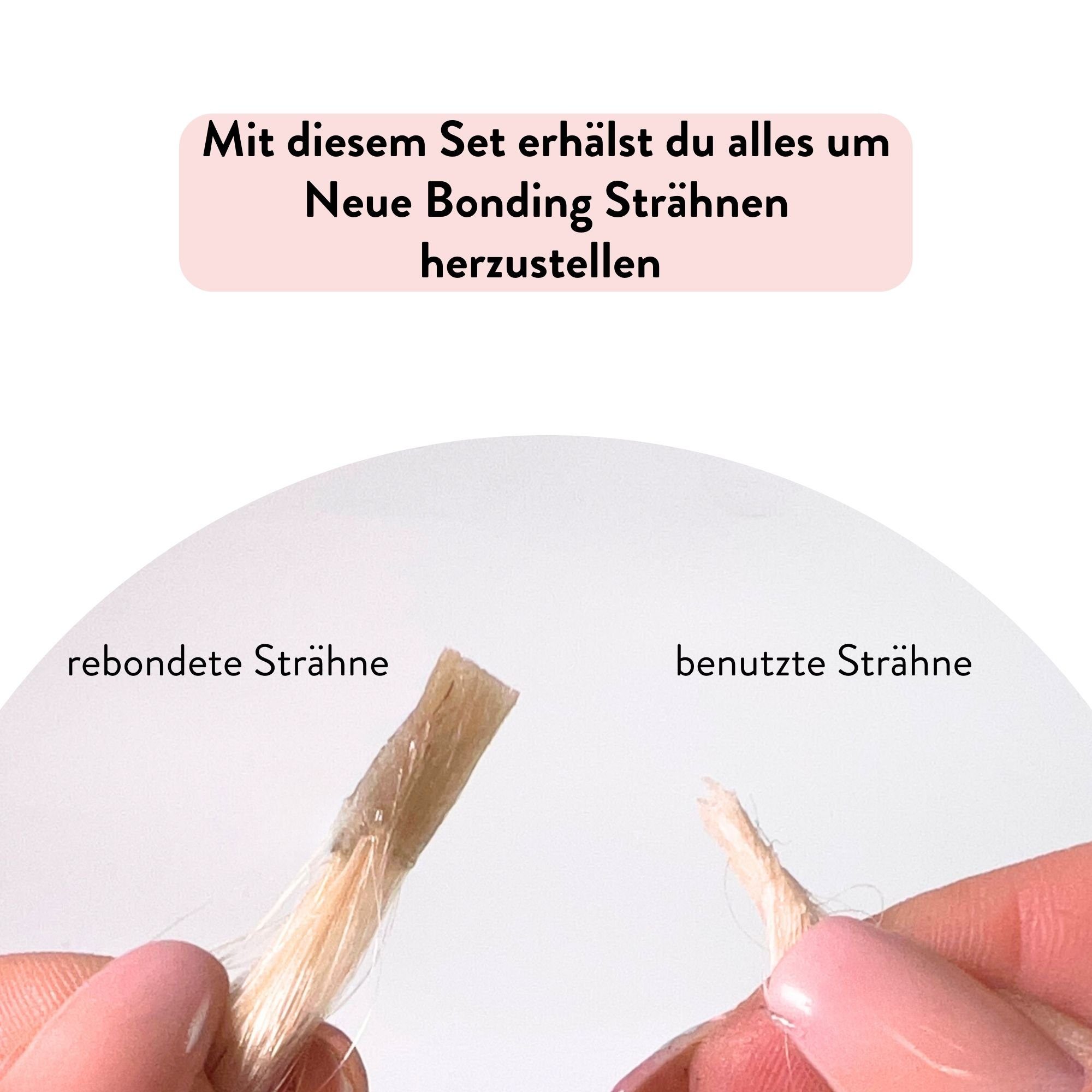 hair2heart Echthaar-Extension Rebonding Set für Bonding Extensions