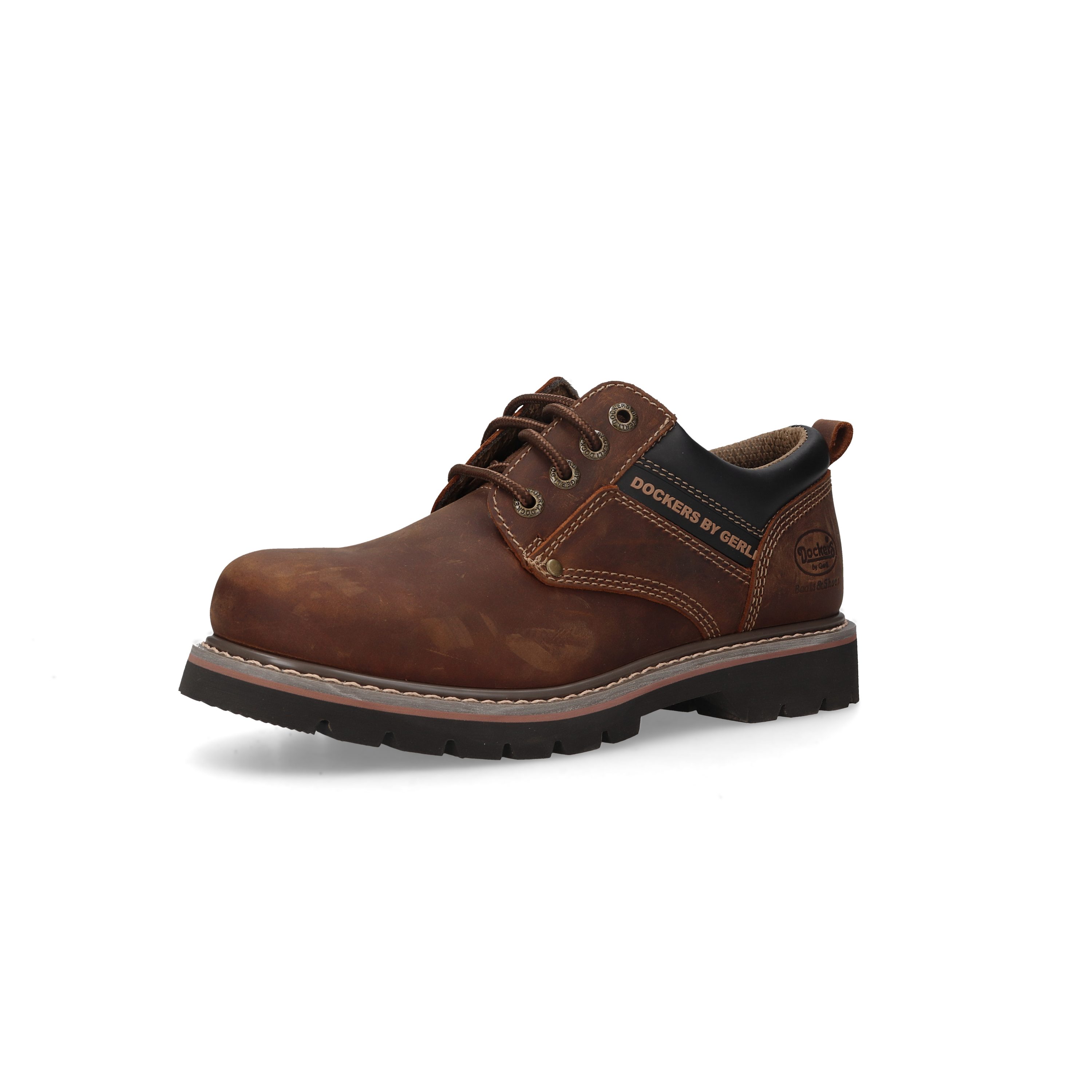 Dockers by Gerli Schnürschuh Trekkingschuh, Trachtenschuh mit Kontrast-Rahmennaht