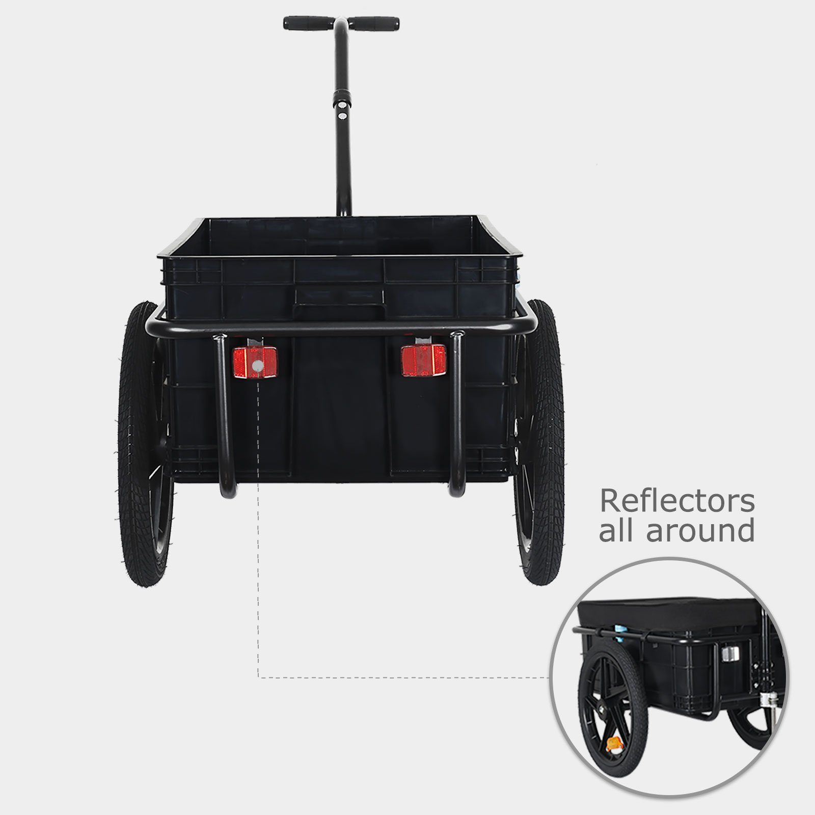 TIGGO Bicycle Cargo Trailer Tiggo 75L Cargo Trailer & Handcart XL Bicycle Trailer Trailer, 75 Liter Removable Transport Box Made of Impact-Resistant Material