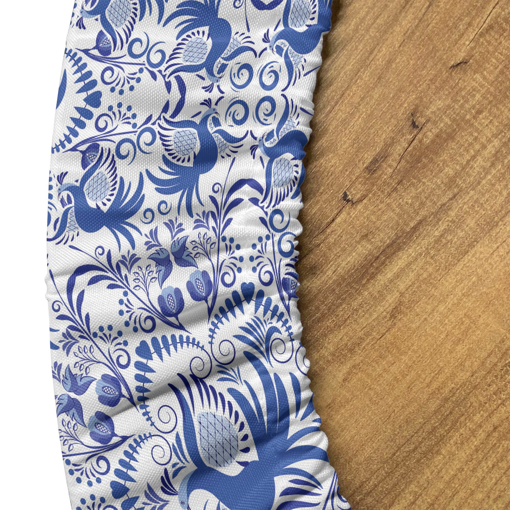 Abakuhaus Tischdecke Rundum-elastische Stofftischdecke, Russisch Vögel und Blumen Porzellan