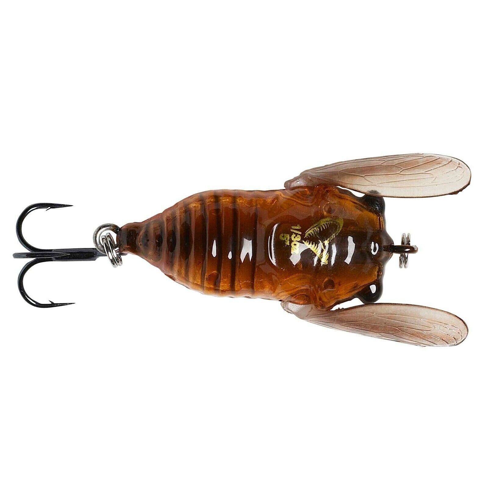 Savage für Gear Insekt Cicada Kunstköder echtes 3D Kunstköder Forelle in Barsch, Brown Oberflächenköder wie ein Topwater Panik