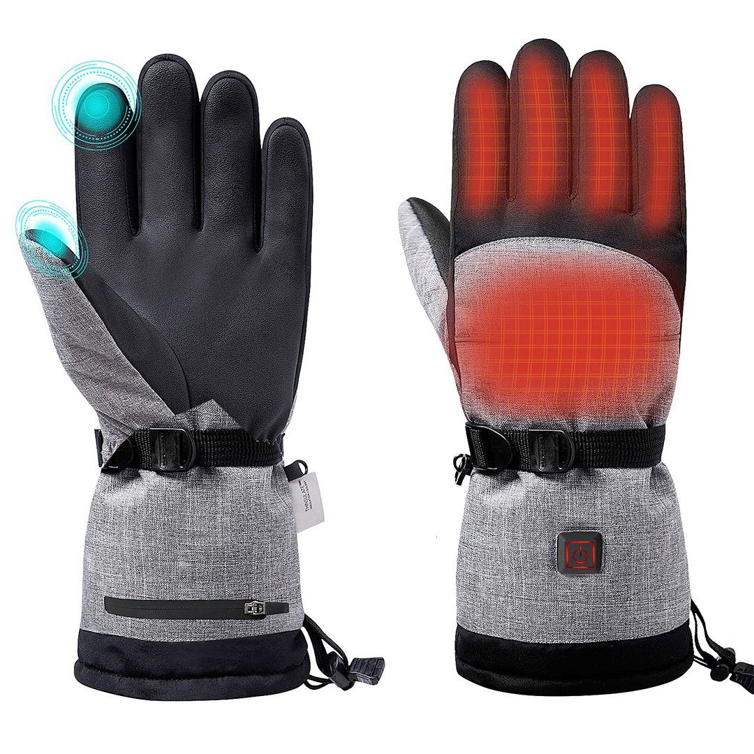 BEARSU Skihandschuhe Beheizbare Handschuhe, Touchscreen wasserdichte  Handschuhe Winterhandschuhe Einstellbare Temp 40-55 ℃, Ski-Handschuhe  Motorradhandschuhe Damen Herren für Outdoor-Aktivitäten