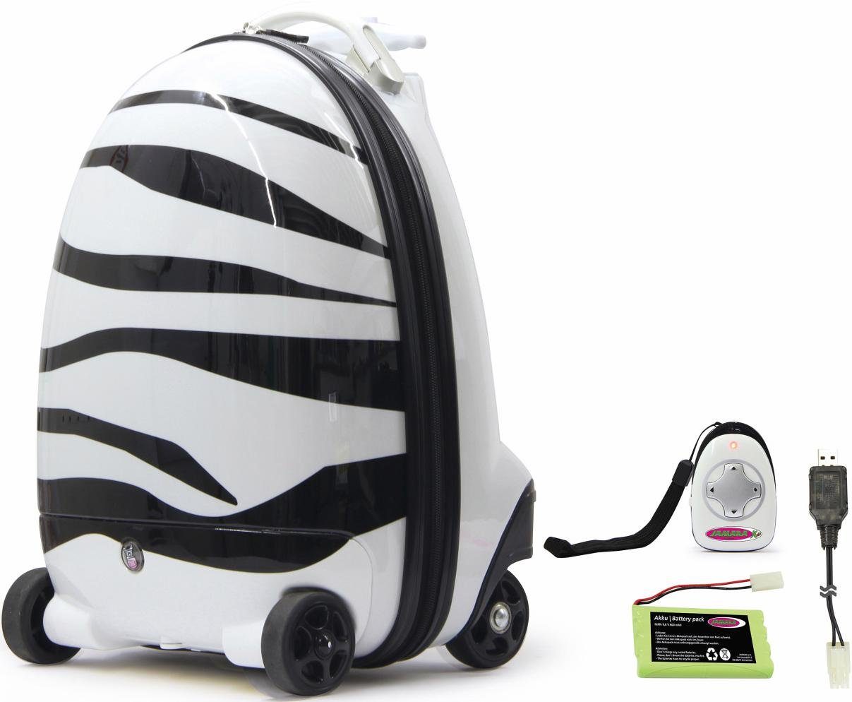 Jamara Kinderkoffer Zebra, 4 Rollen, mit 2,4 GHz Fernsteuerung