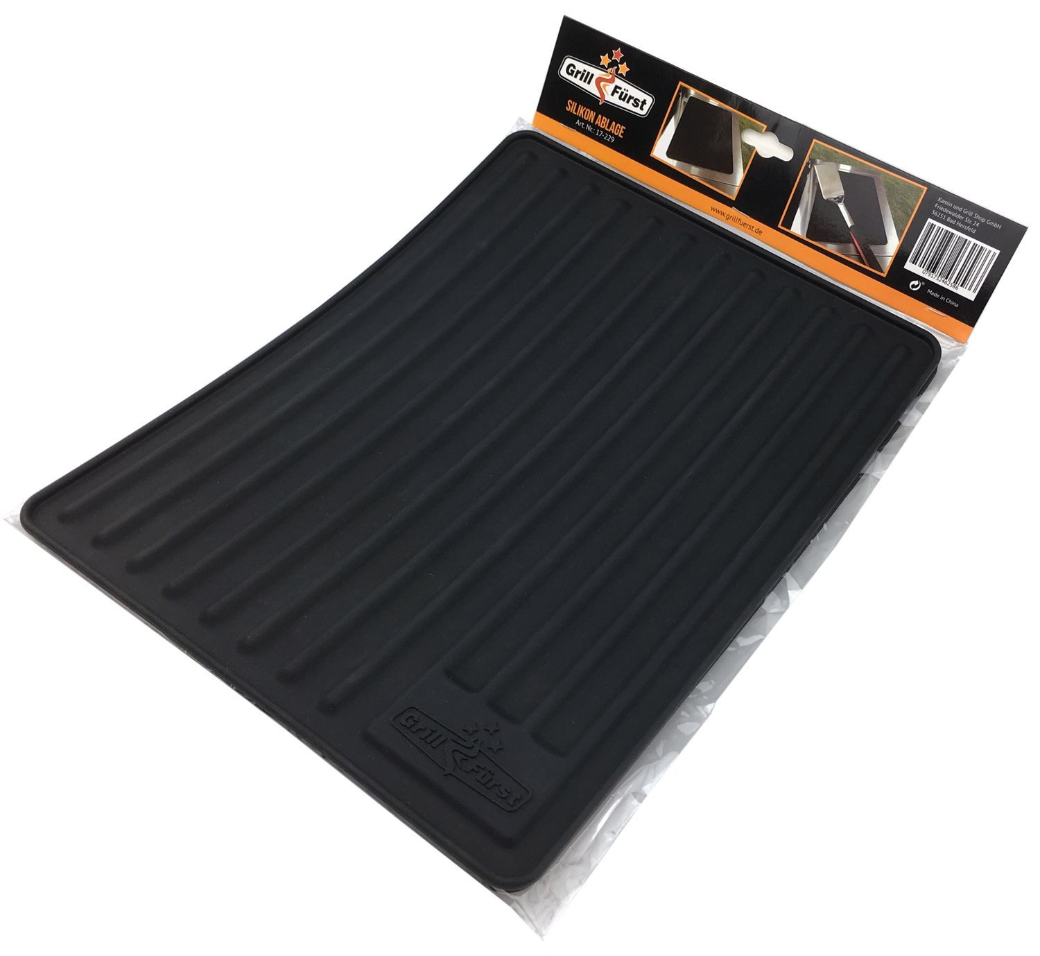 Grillfürst Grillbesteck-Set Grillfürst Besteckablage Silikon Abmessungen: 35 x 28 cm