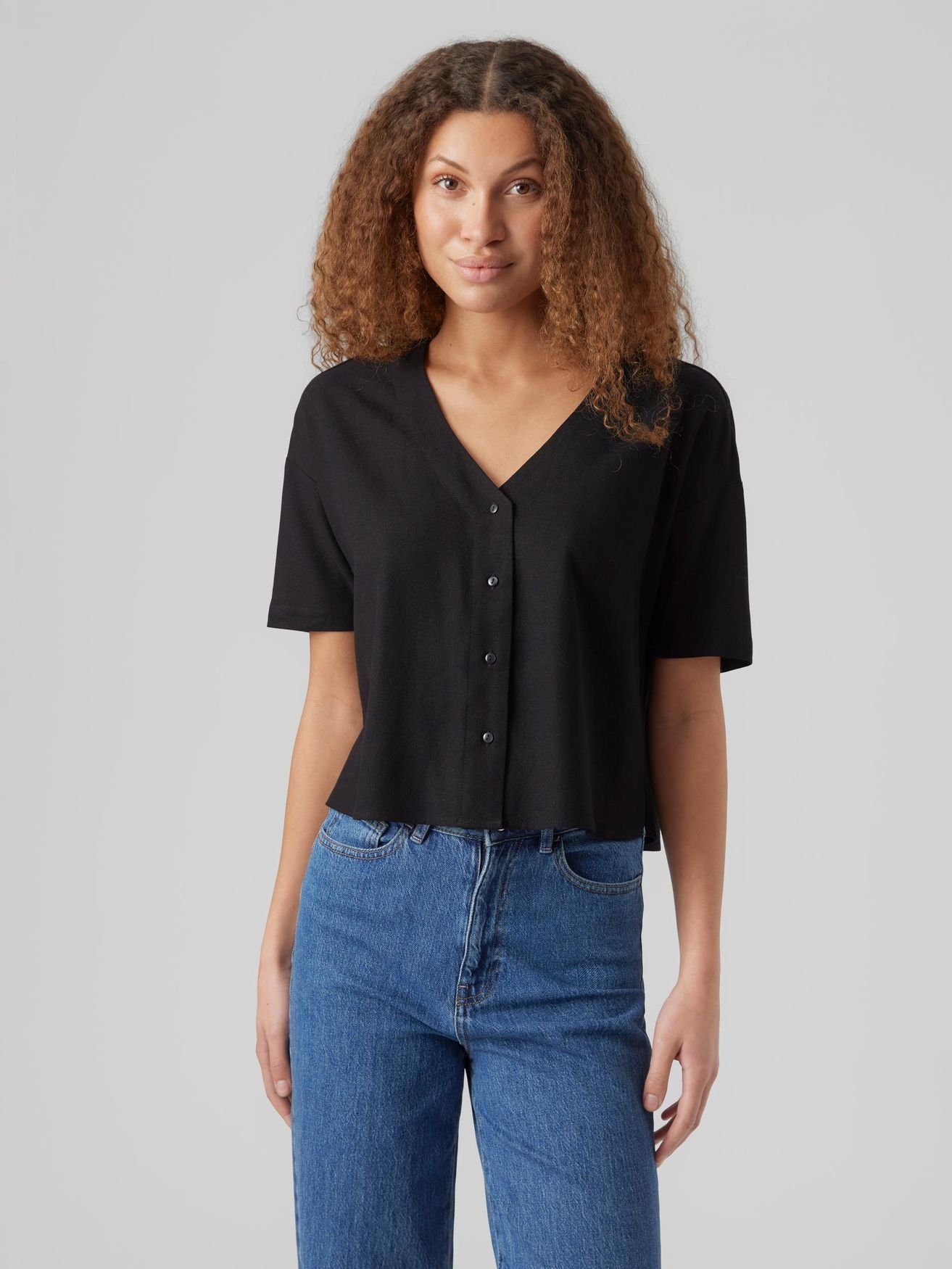 Vero Moda Blusenshirt 5549 GA VMJESMILO - 2/4 WVN NOOS 10279696 SHIRT Hellgrün in