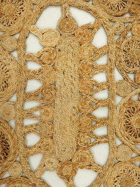 Sisalteppich Juteteppich Liam, carpetfine, rund, Höhe: 13 mm, natürliches Pflanzenmaterial von Hand gewebt, Boho Style