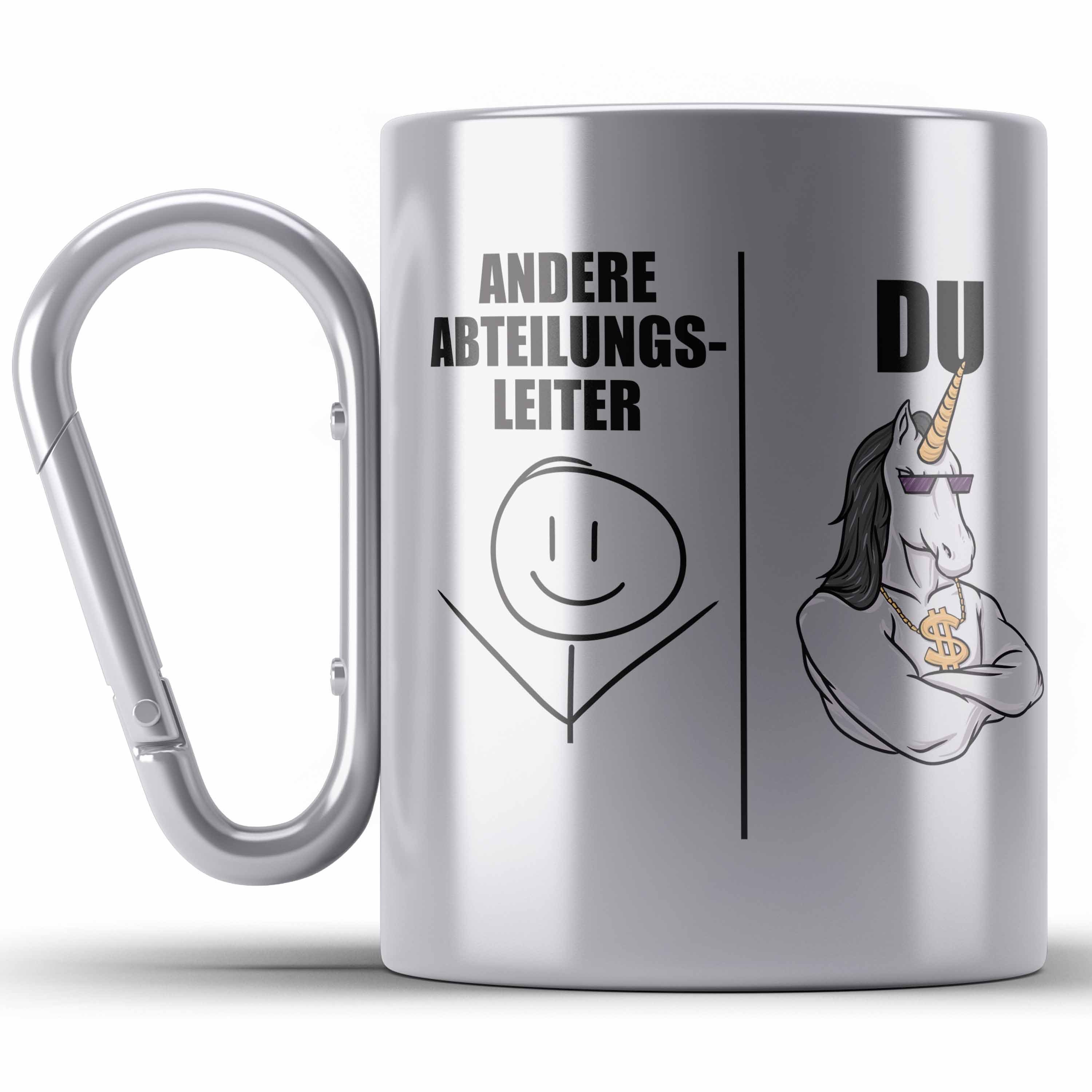 Thermotasse Abteilungsleiter Geschenk Edelstahl Tasse mit Spruch Geschenke für Abt