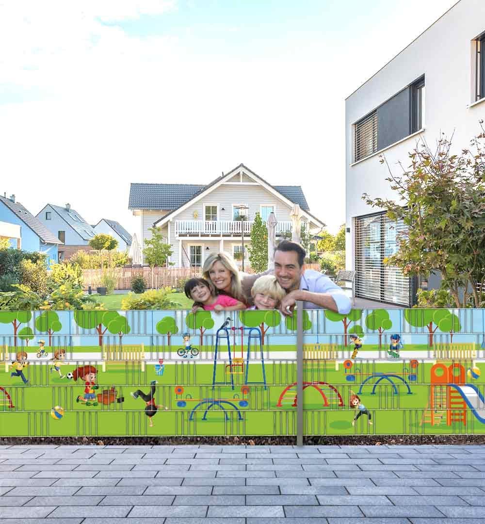 MyMaxxi Sichtschutzstreifen Sichtschutzstreifen spielende Kinder Sichtschutz Garten Zaun, (spielende Kinder)