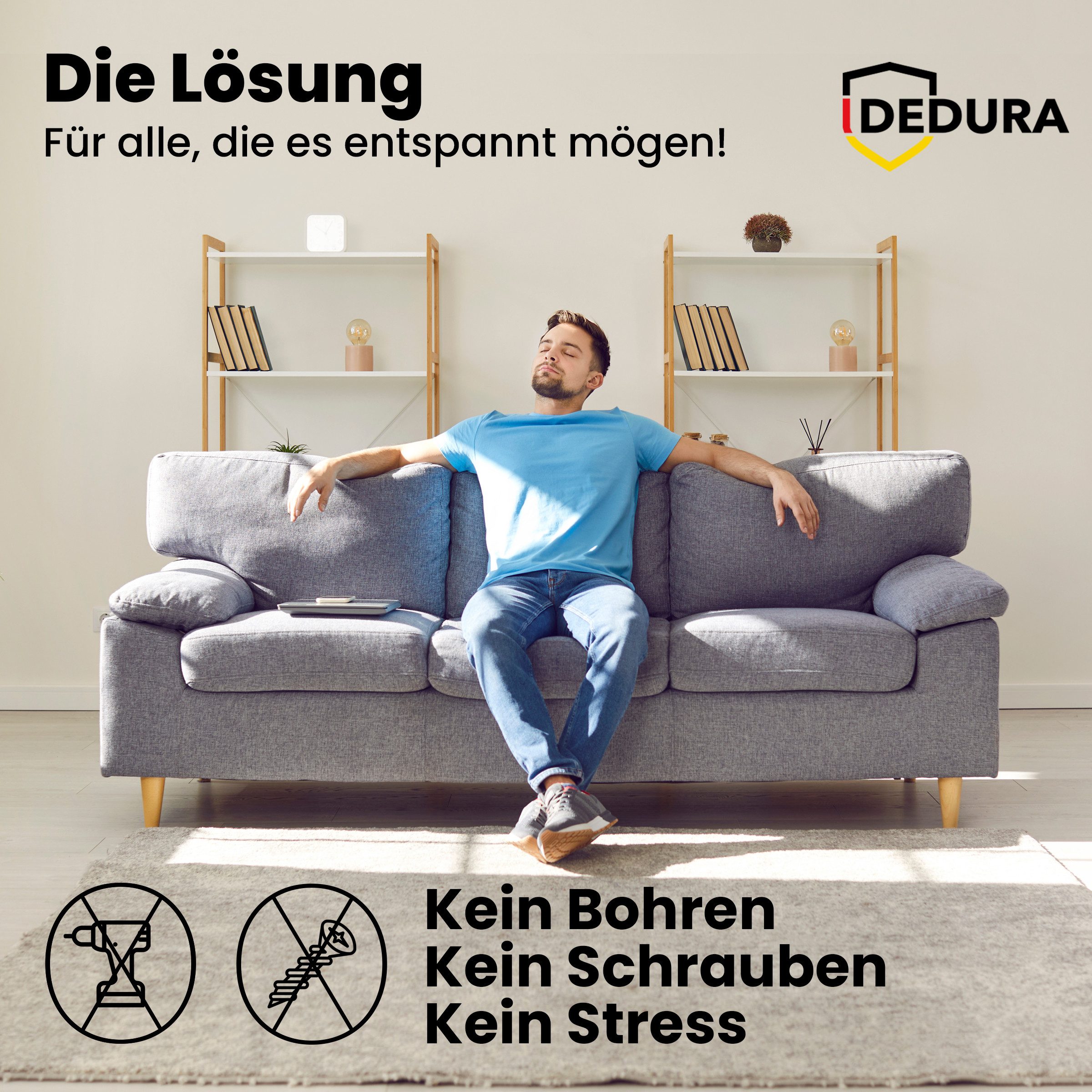 dedura Deckenhalter Rauchmelder Magnethalter mit extra starken Klebepads, kein Bohren, (1-St)