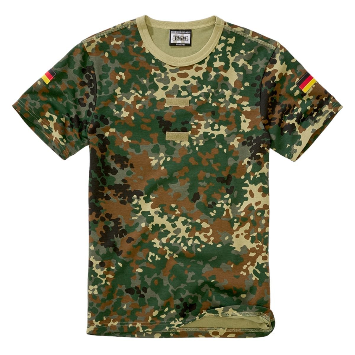 BWuM T-Shirt BWuM Bundeswehr Tropenshirt Camouflage mit Flaggen & Klett günstig online kaufen