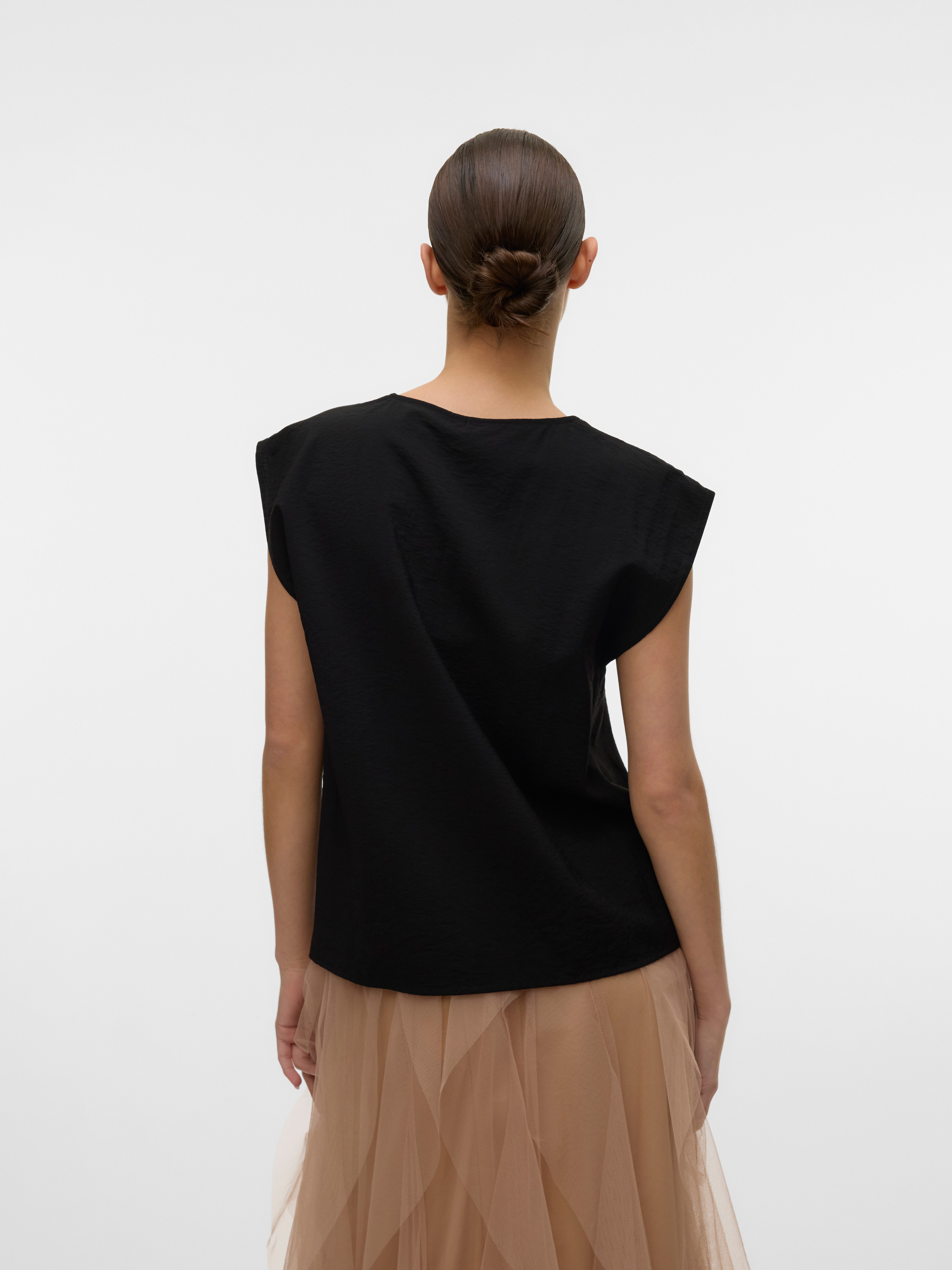 Vero Moda Spitzentop VMSAFA SL V-NECK LACE TOP WVN GA NOOS – Bild 3 von 5