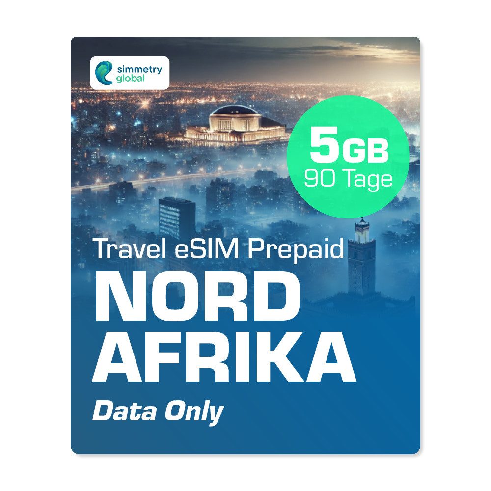 Simmetry Travel eSIM Nordafrika - 5 GB Prepaidkarte