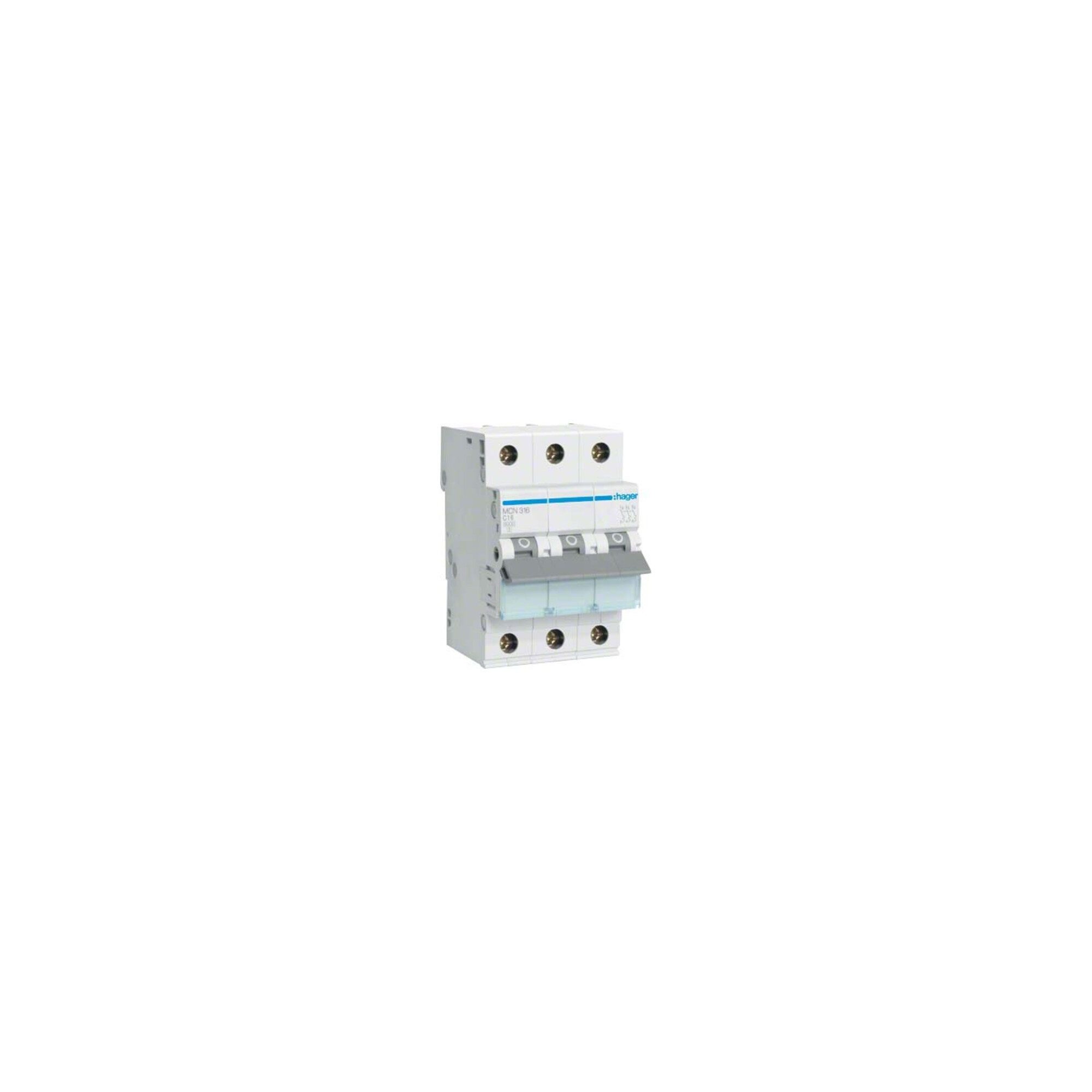 Hager Schalter Hager Leitungsschutzschalter 3pol. C-16A, 6kA MCN316
