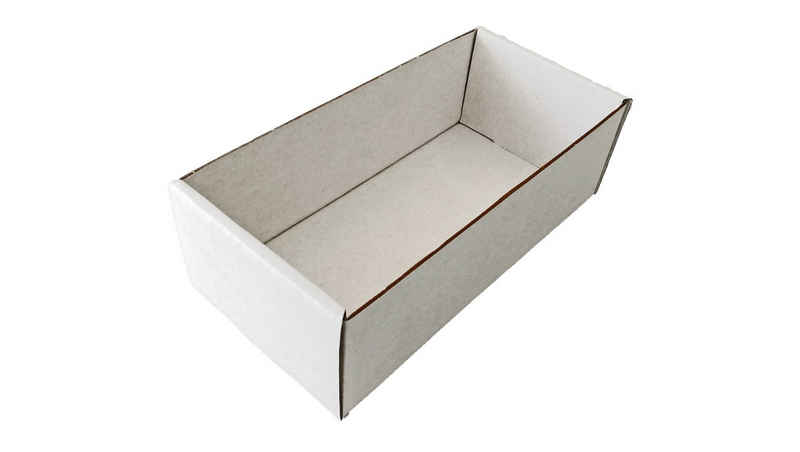 NIPS Aufbewahrungsbox REGAL-TRAY ODO - Regalkasten - Schraubenkarton (20 St), weiß, Breite 11 cm, Tiefe 23 cm, Höhe 7 cm, Wellkarton, Pappe