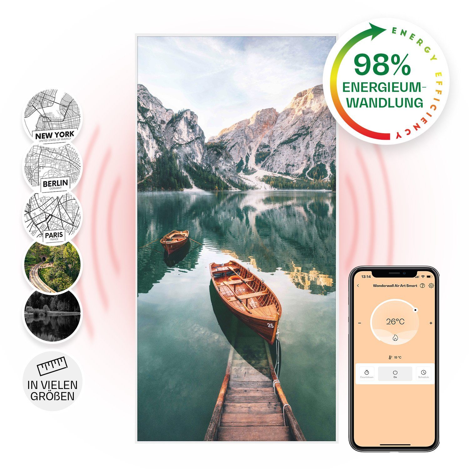 Klarstein Heizkörper Wonderwall Air Art Smart 700W, elektrische Infrarothei günstig online kaufen