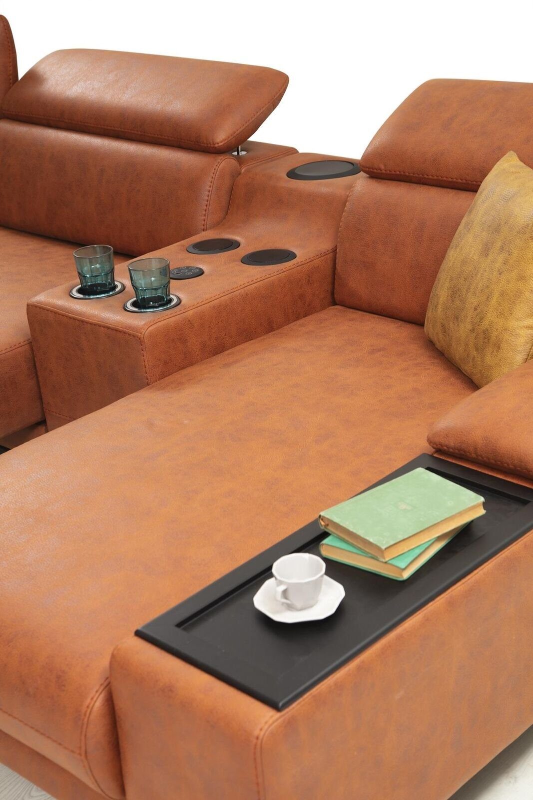 Europa Modern Textil, Polster JVmoebel Design Ecksofa L-Form Sofa Ecksofa 4 Luxus in Couch Teile, Made
