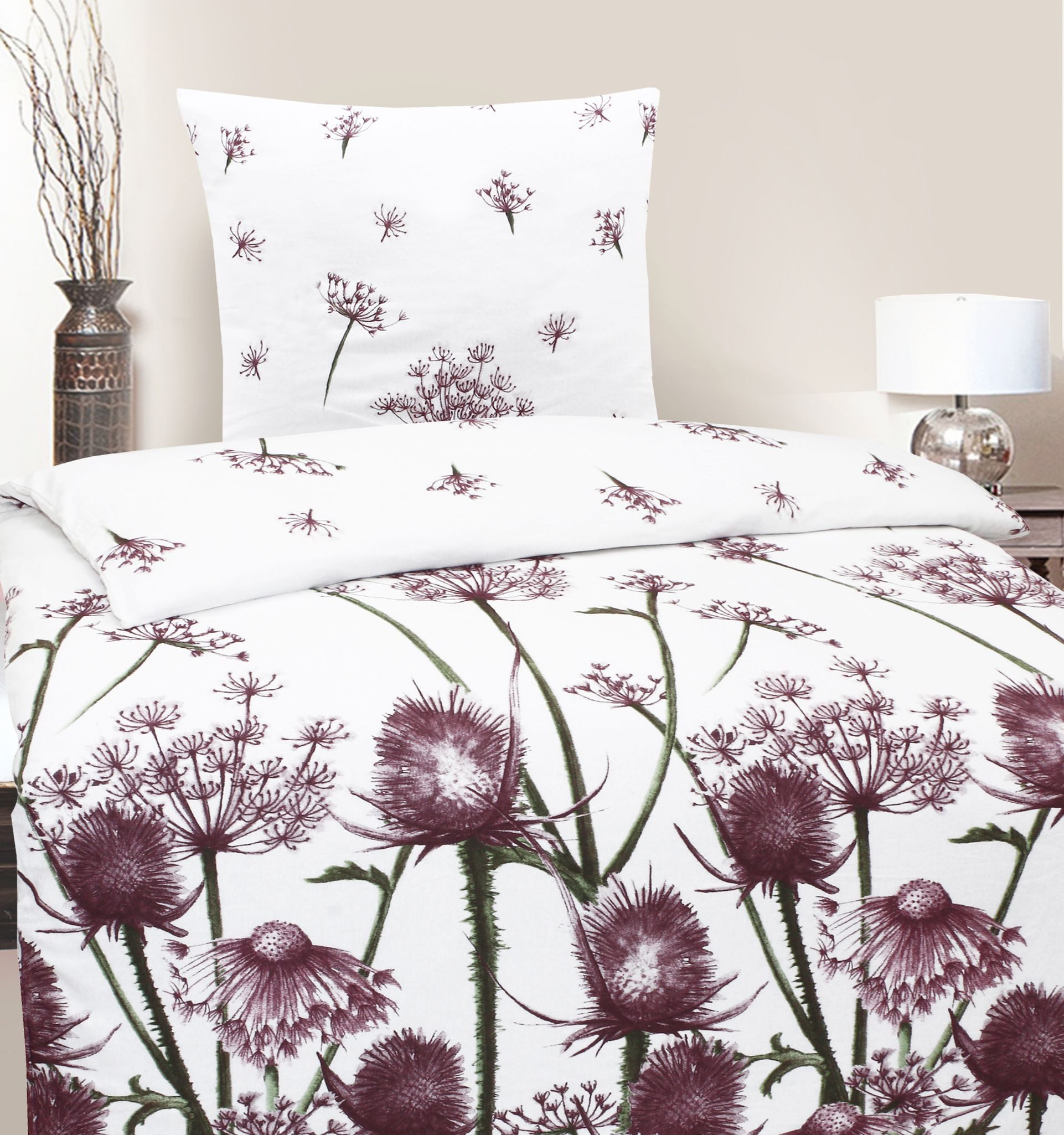 JACK Bettwäsche 135x200cm Pimpinella Rot Violett günstig online kaufen
