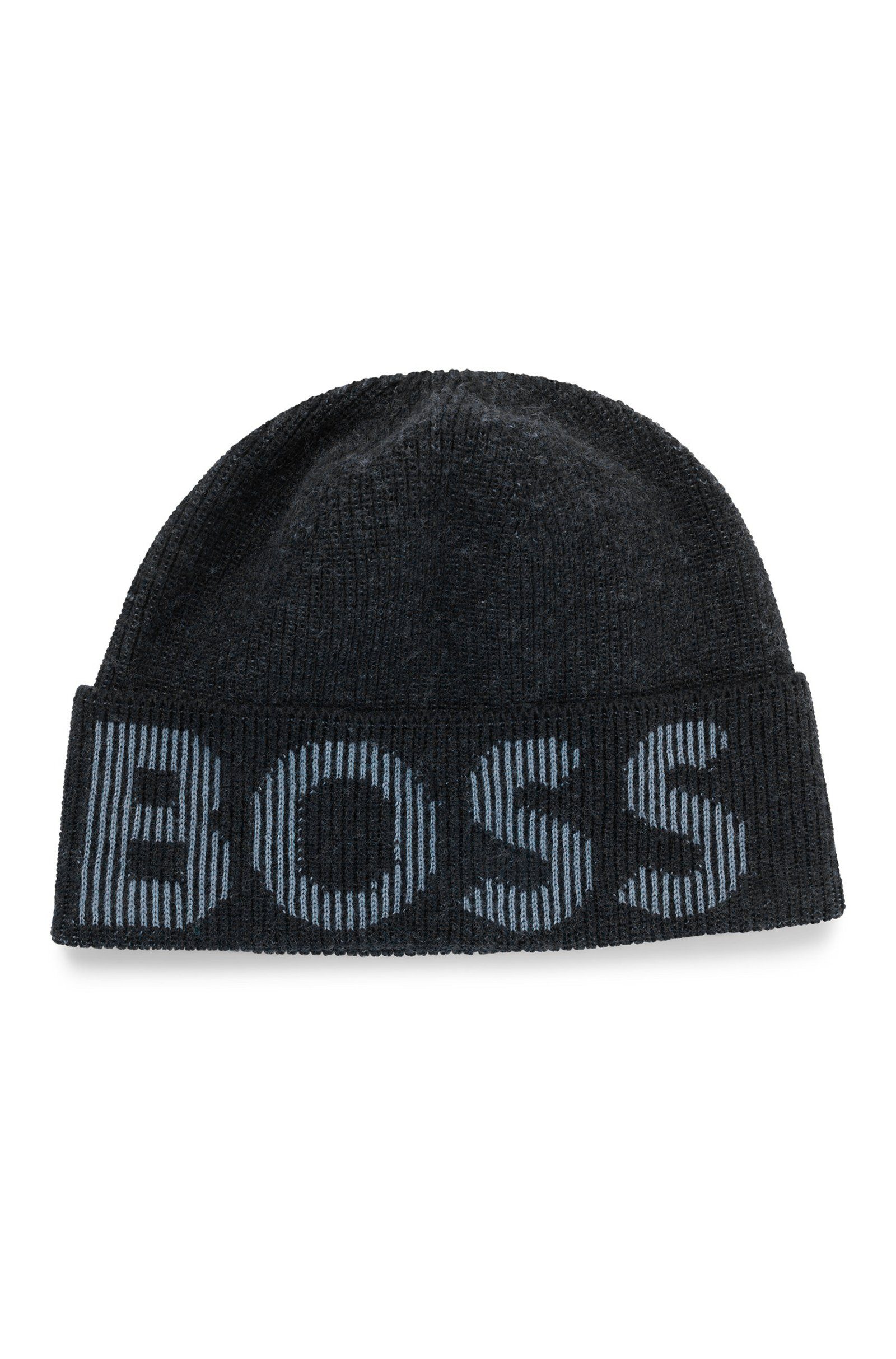 BOSS Strickmütze Lamico (keine Angabe) Blau (404)