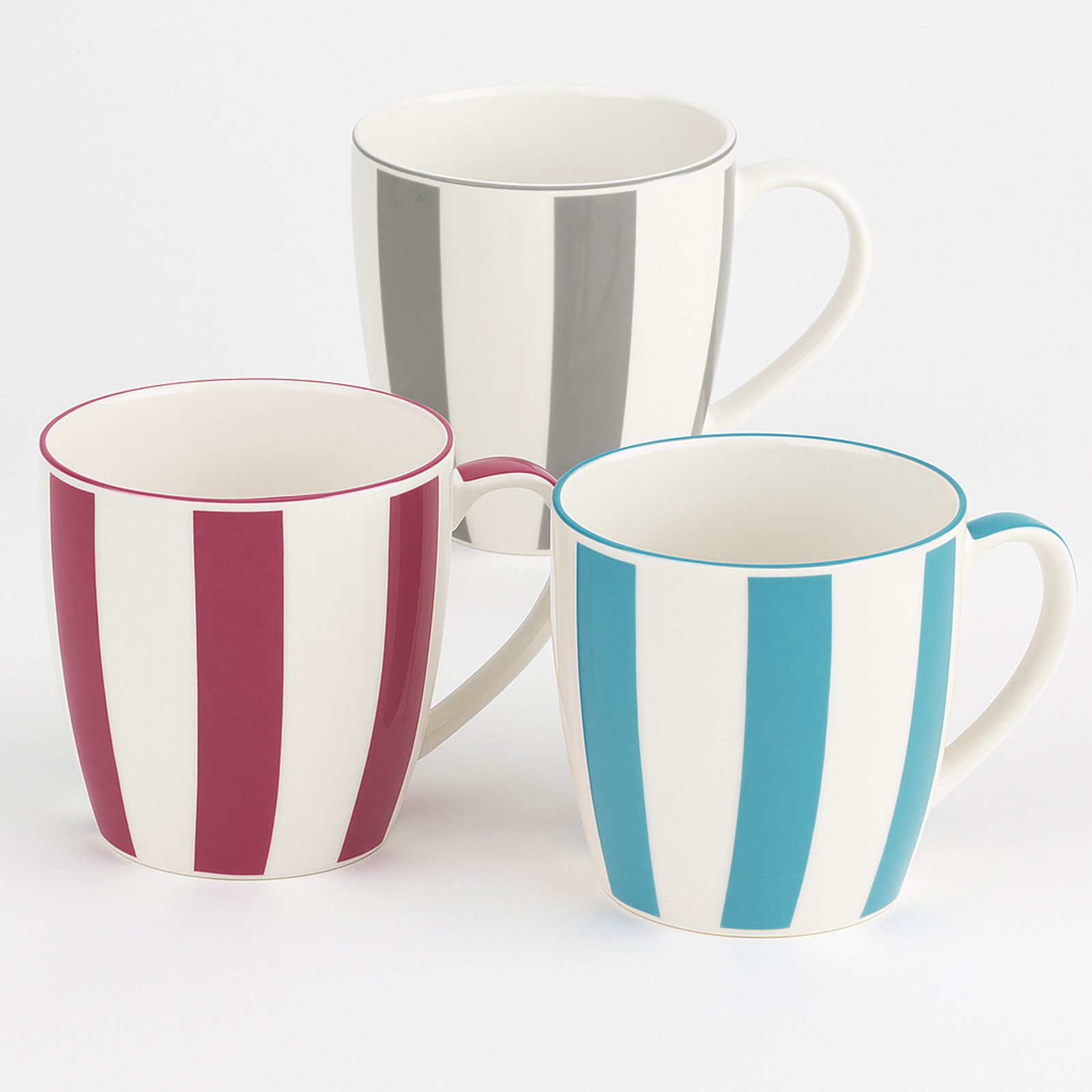 BURI Tasse Kaffeebecher Porzellan 330 ml – neue Form, div. Farben, Porzellan
