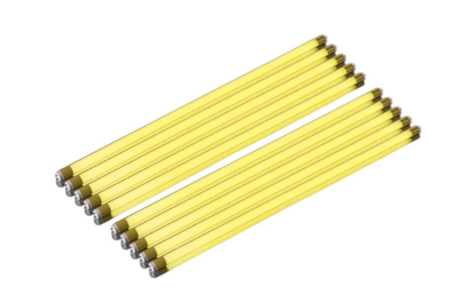 XENON LED Dekolicht 8800 LED Röhre 10 Stück 230Volt 24Watt 2500Lumen 1,50m Gelb, Xenon / Gelb