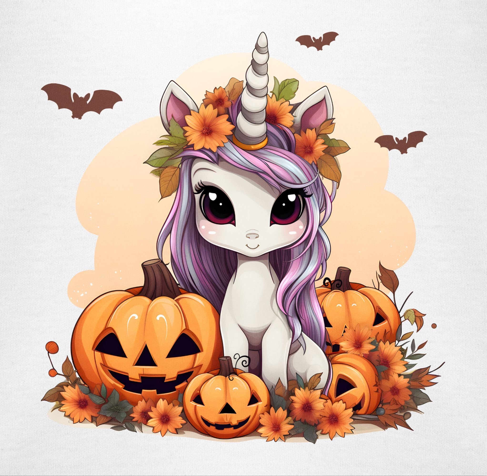 Weiß Shirtracer Unicorn Baby Kostüme Süßes Halloween 1 für Halloween Einhorn Kürbis Shirtbody