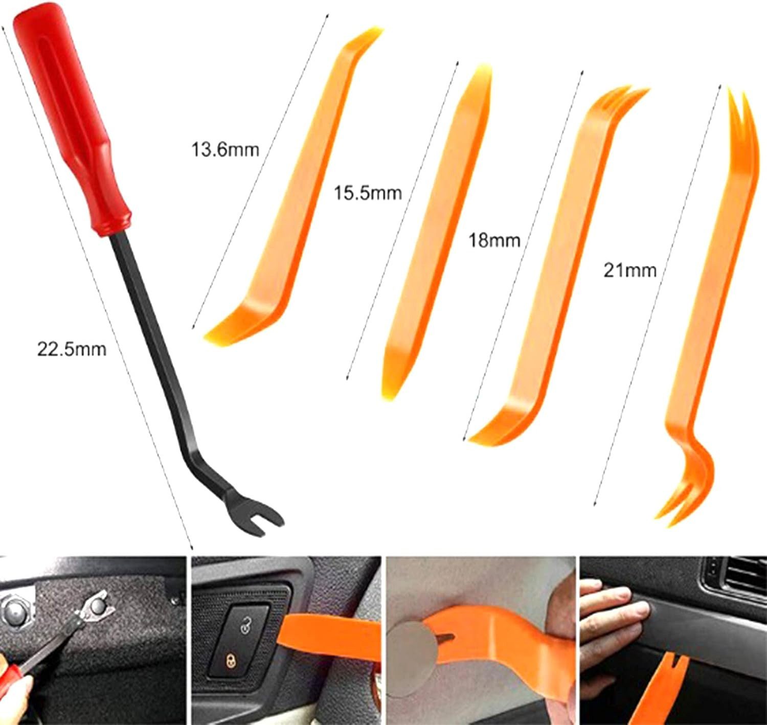 FELIXLEO 100 Stück Auto Befestigung Clips Universal Plastikschrauben Set Wischbezug (1-tlg) – Bild 3 von 5