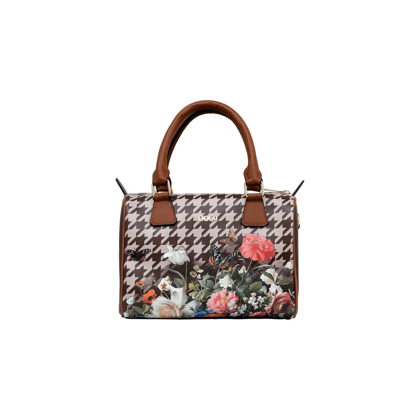 DOGO Schultertasche Clemence Umhängetasche Brown Majestic Garden Schultertasche, Handgefertigt