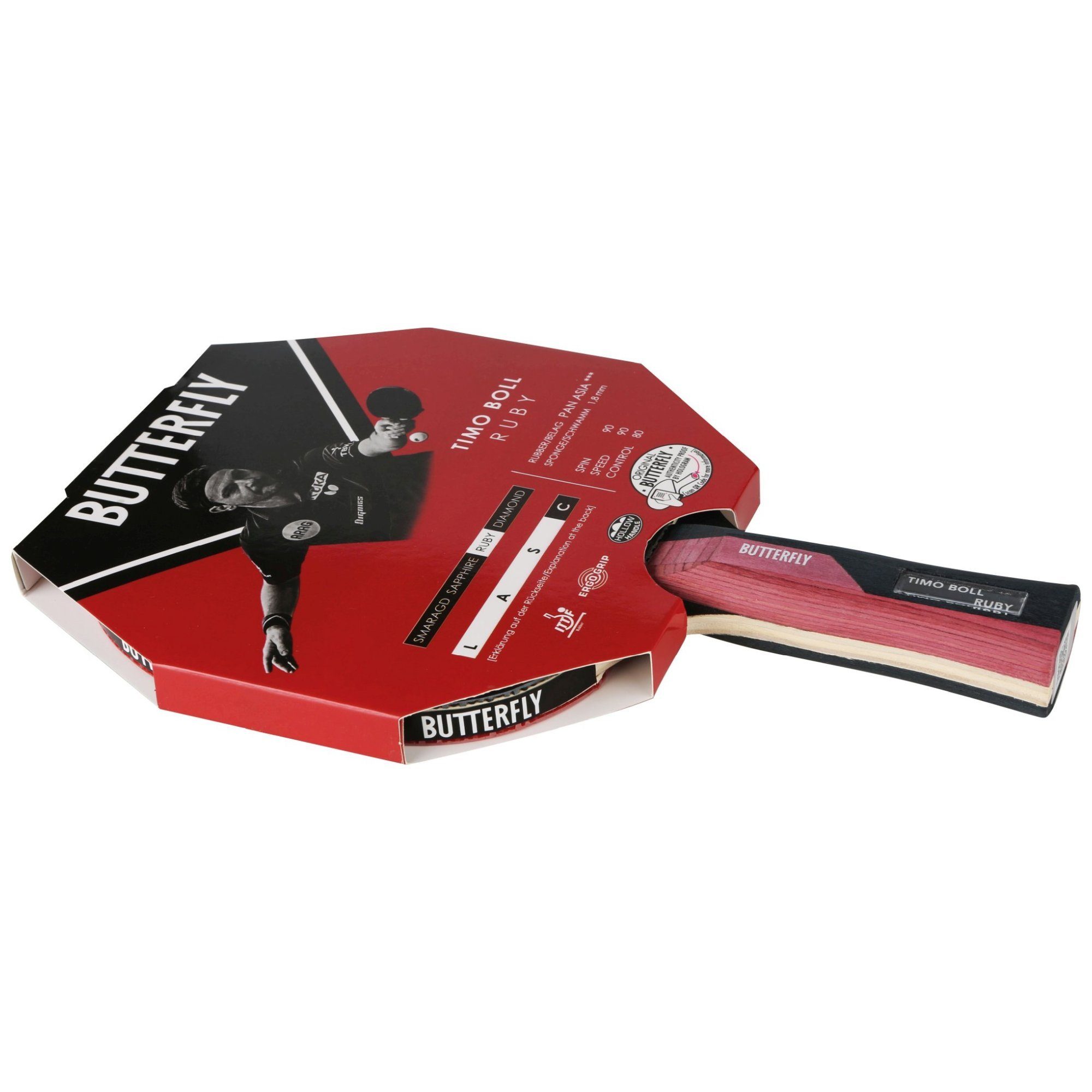 Tischtennisschläger Butterfly Timo Boll Ruby Tischtennis-Schläger