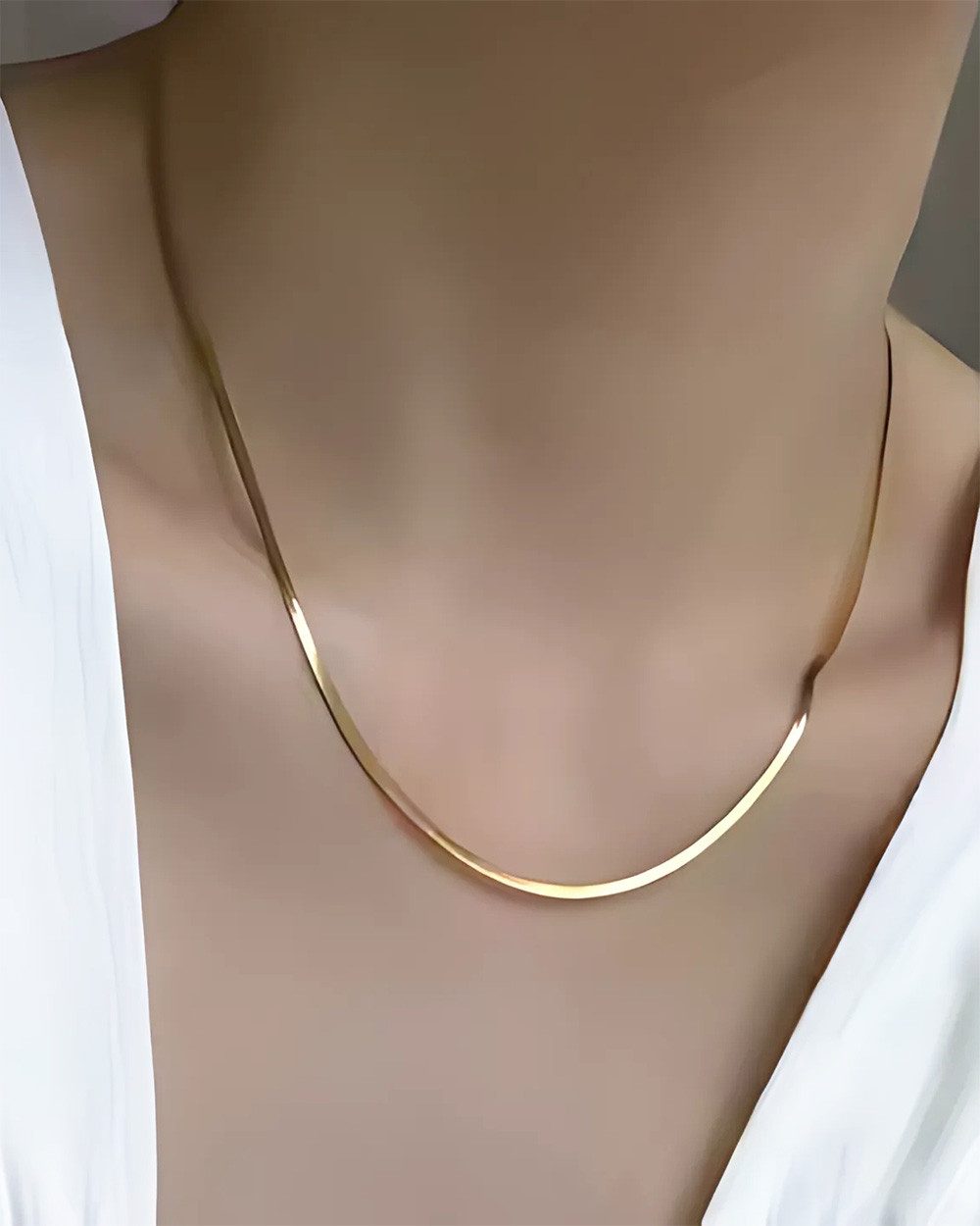 DANIEL CLIFFORD Schlangenkette 'Janine' Damen Halskette Silber 925 18 Karat günstig online kaufen