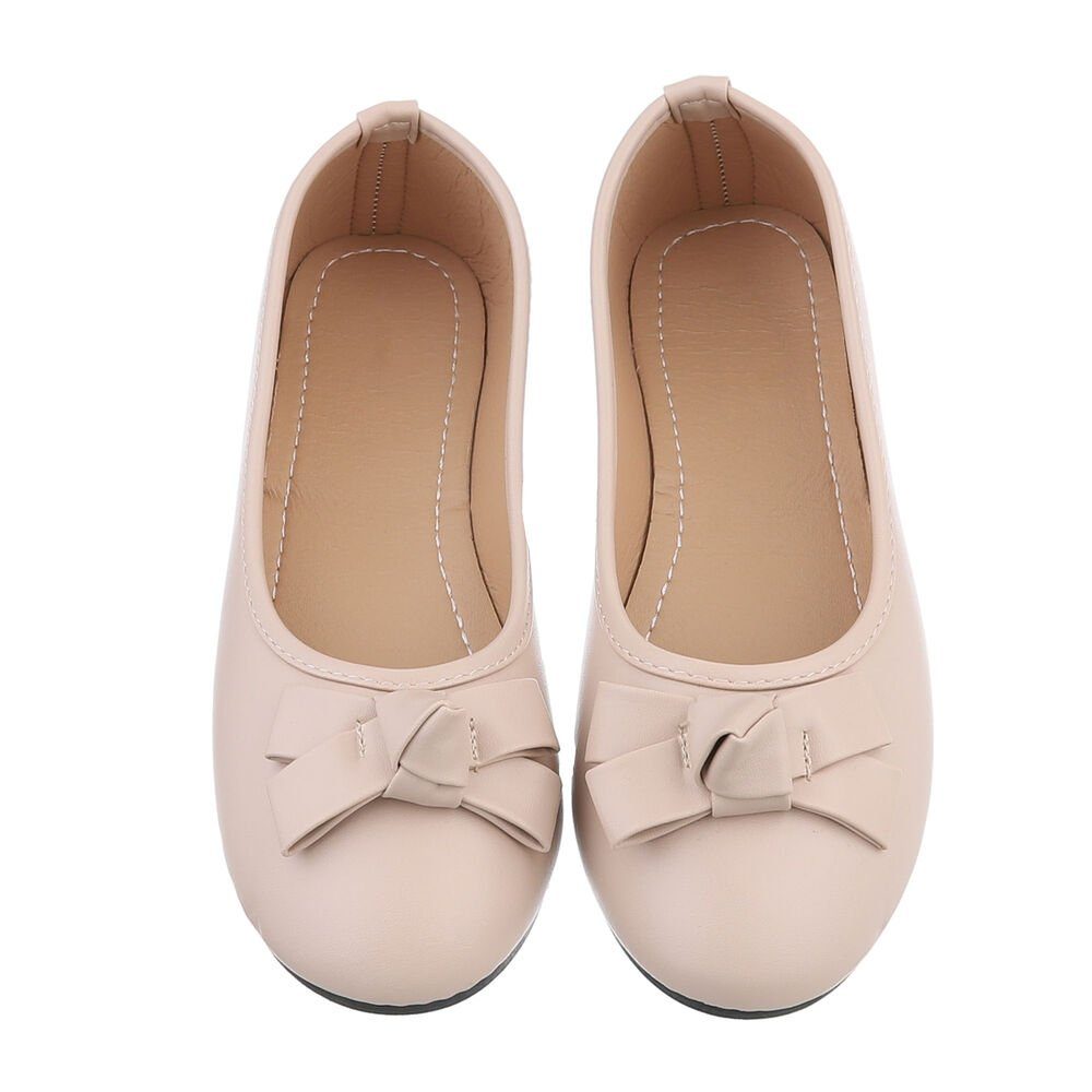 Ital-Design Damen Freizeit Ballerina (85894157) Blockabsatz Klassische Ballerinas in Beige – Bild 4 von 4