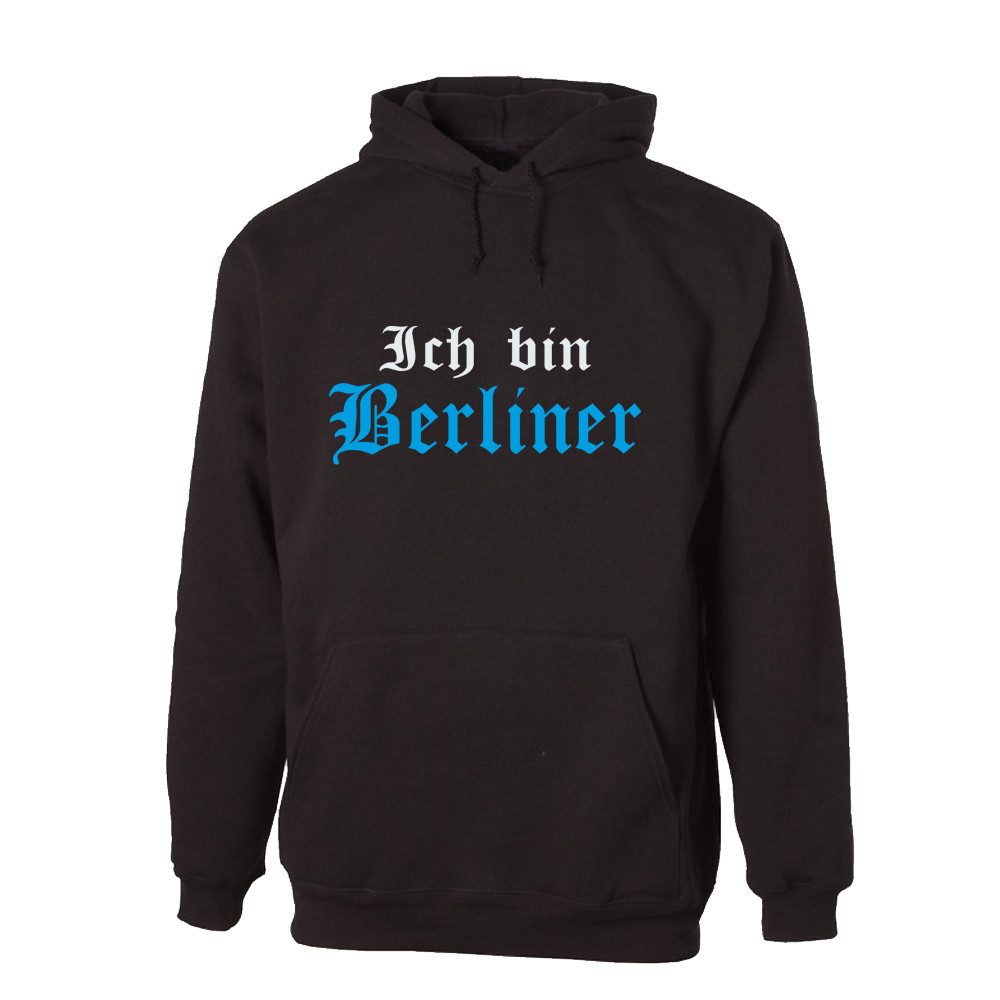 G-graphics Hoodie Ich bin Berliner – ein Leben lang mit Rückendruck (blau) Unisex Pullover mit einem Motiv für den echten Fan