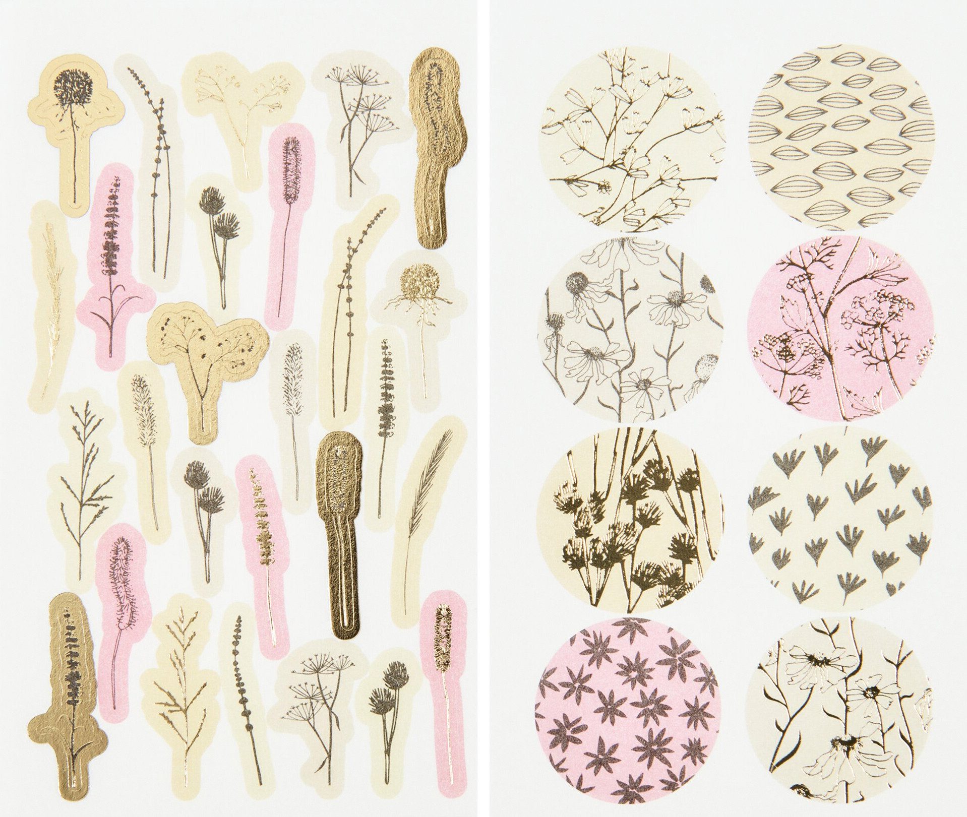 Rico Design Aufkleber Washi Sticker "In the Meadow", 4 Bogen