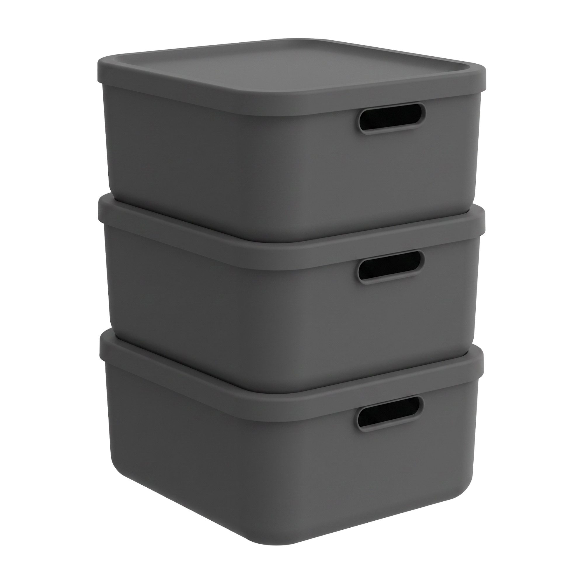 ROTHO Stapelbox (Ordnungsboxen im Set, 3er-Set)