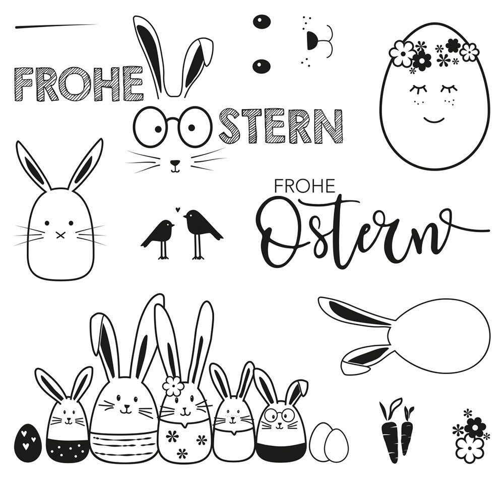 Stempel Clear Stamps Frohe Ostern