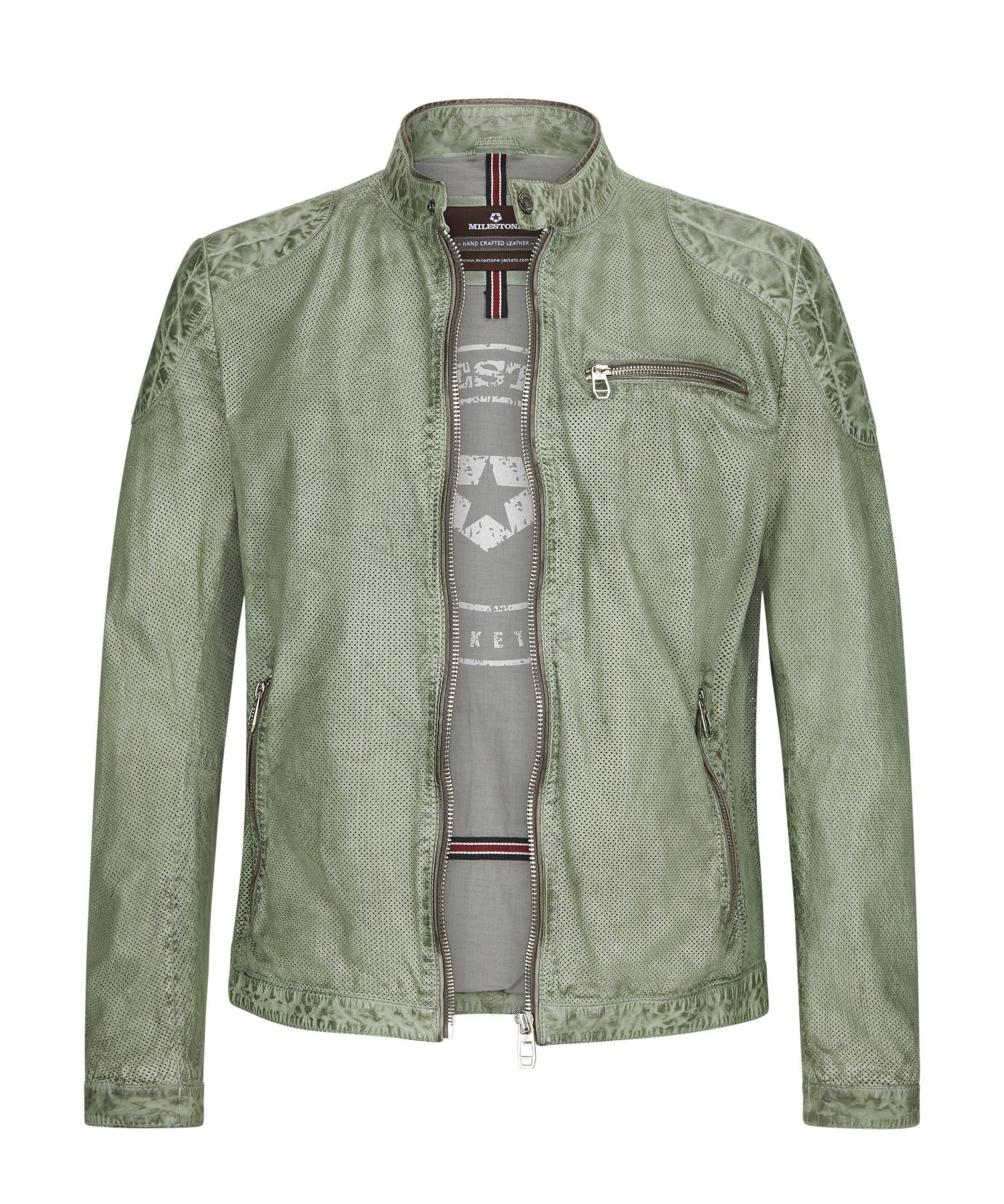Milestone Lederjacke MSElvio aus gewaschenem Lamm günstig online kaufen
