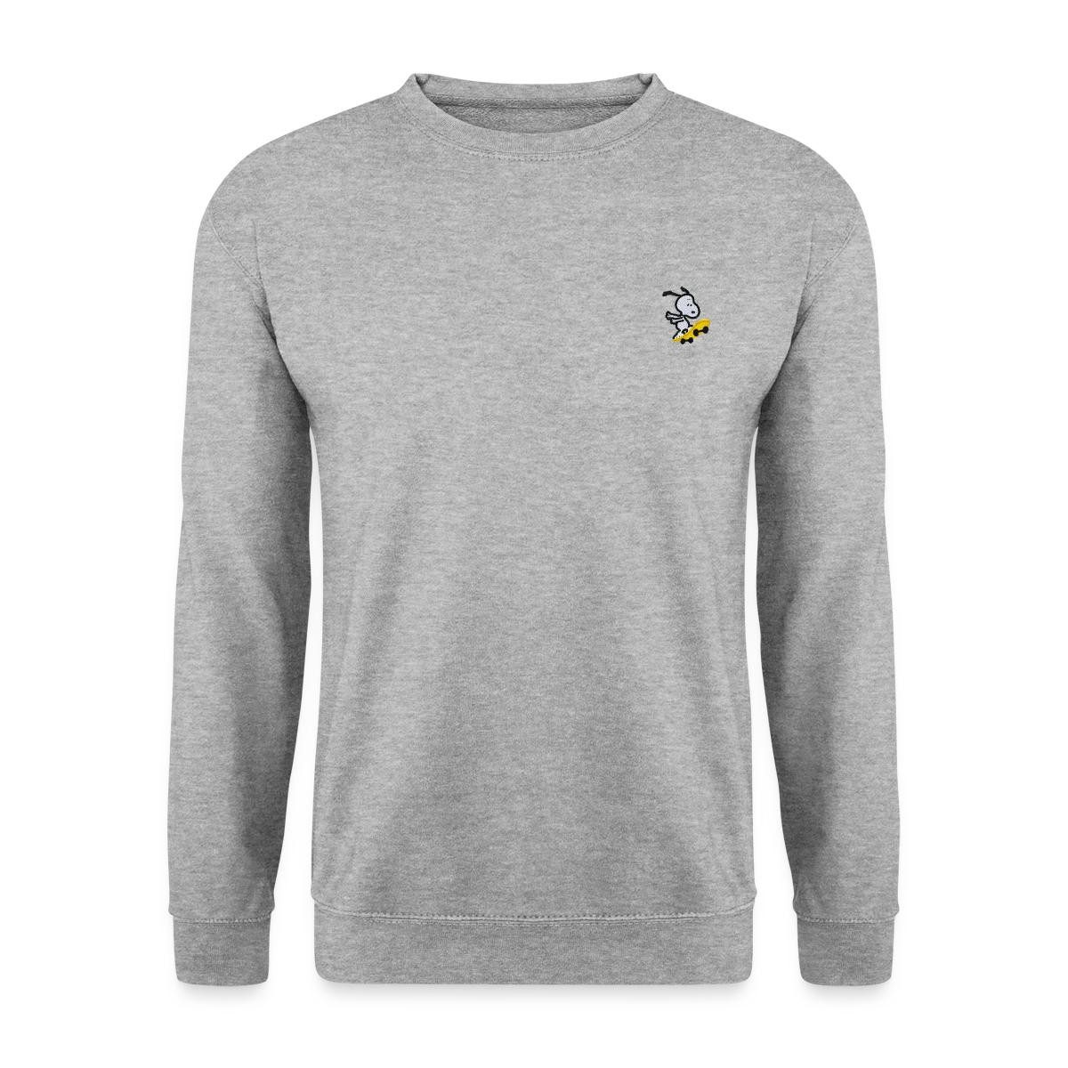 Spreadshirt Sweatshirt Peanuts Snoopy Auf Skateboard Stickmotiv Unisex Pullover (1-tlg)