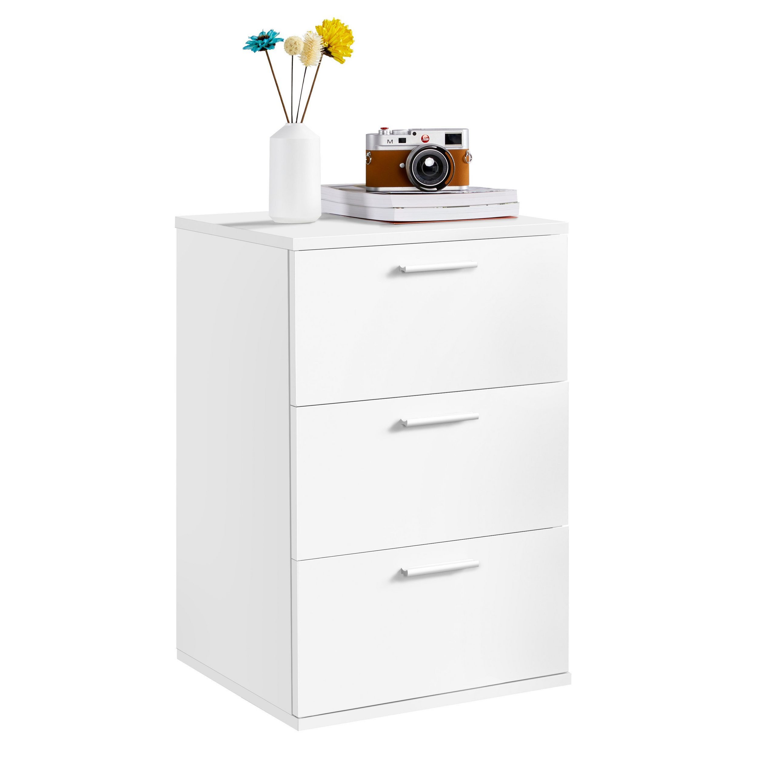 Yaheetech Nachtschrank 3 Schubladen, 60cm hoch günstig online kaufen