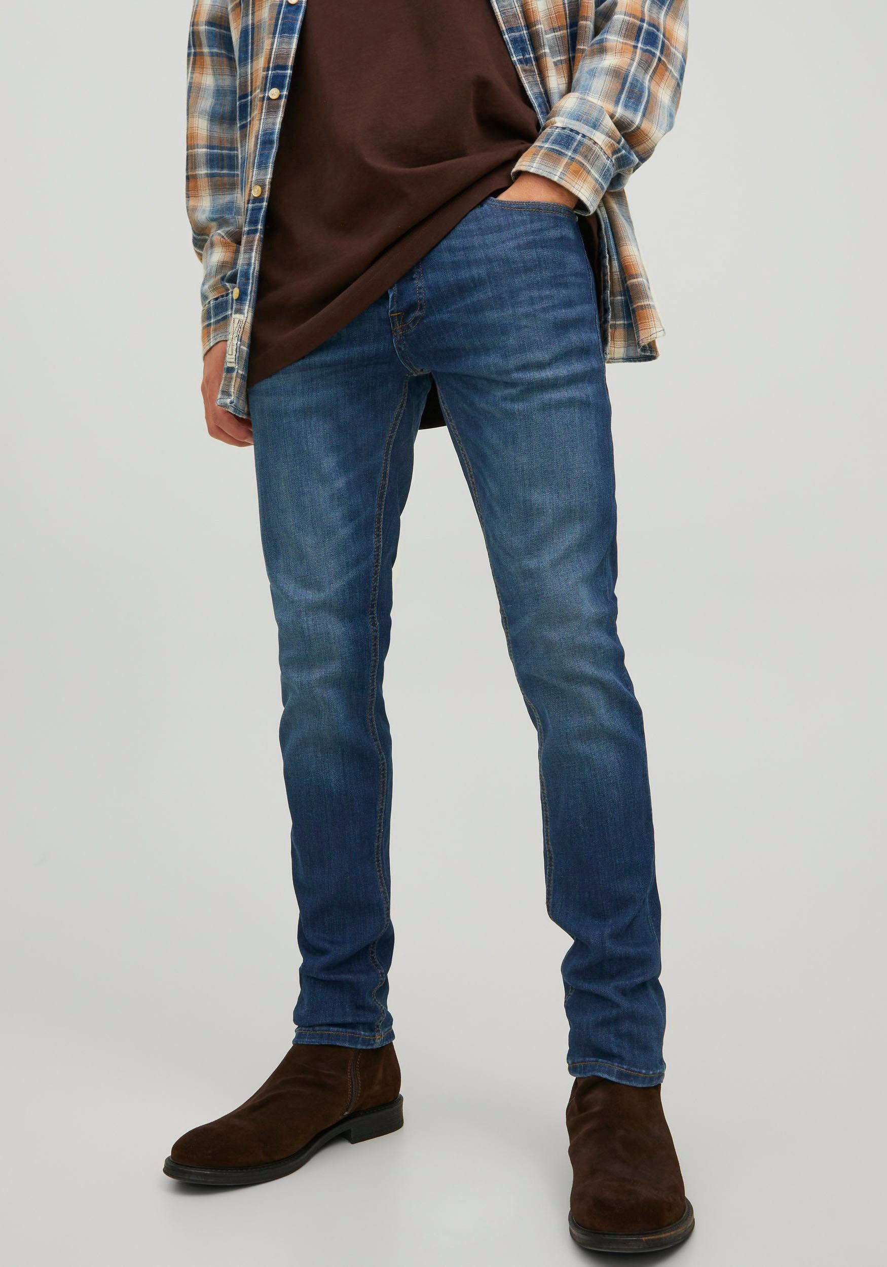 Jack & Jones Slim-fit-Jeans JJIGLENN Slim-Fit mit Stretch und praktischer 5-Pocket-Form Baumwollmischung, slim fit