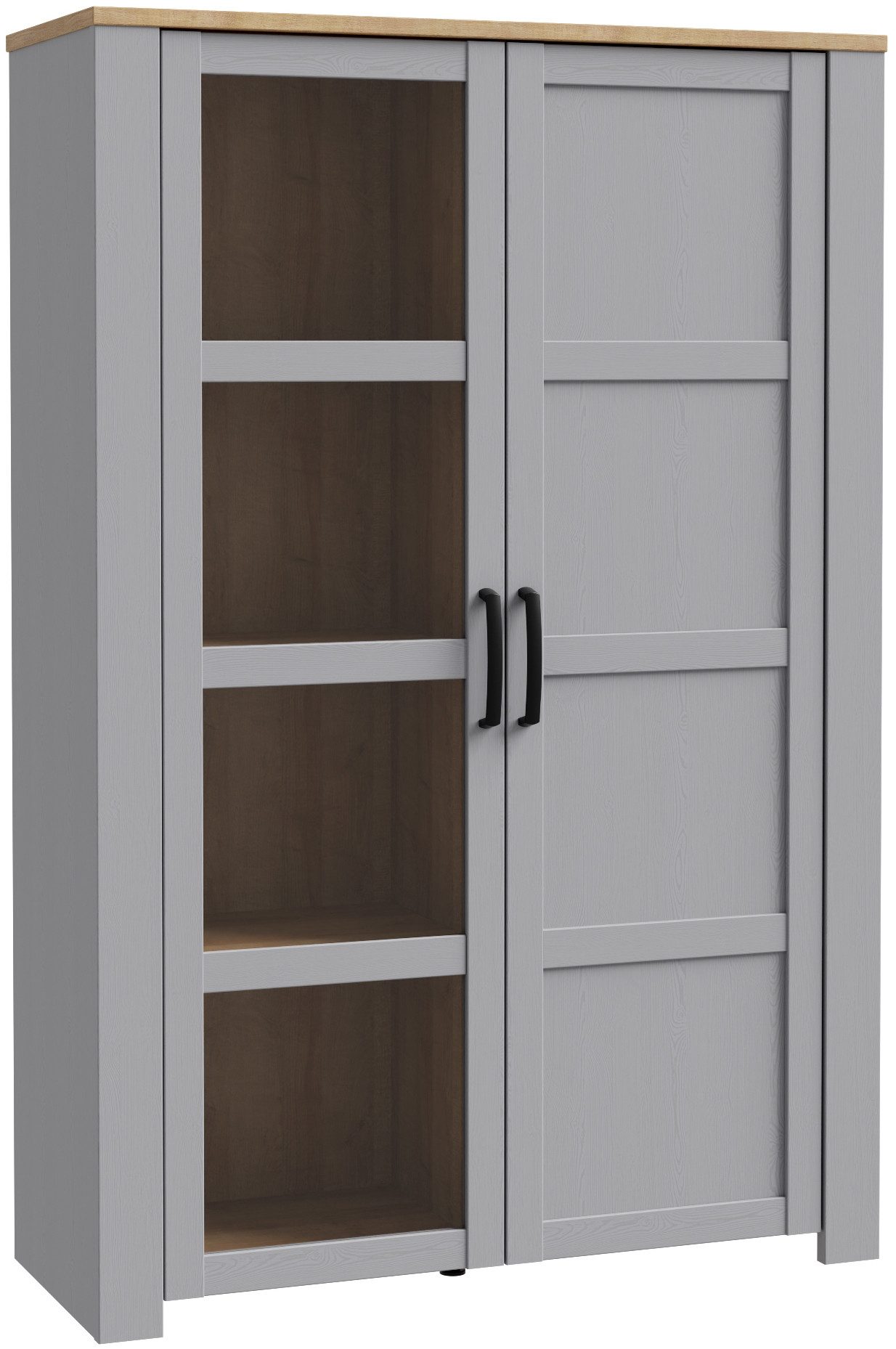 FORTE Highboard Bohol, Vitrine mit Glastüre, viel Stauraum, Breite 106 cm