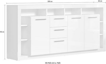 INOSIGN Sideboard Gwendolyn, moderner, großer Wohnzimmerschrank