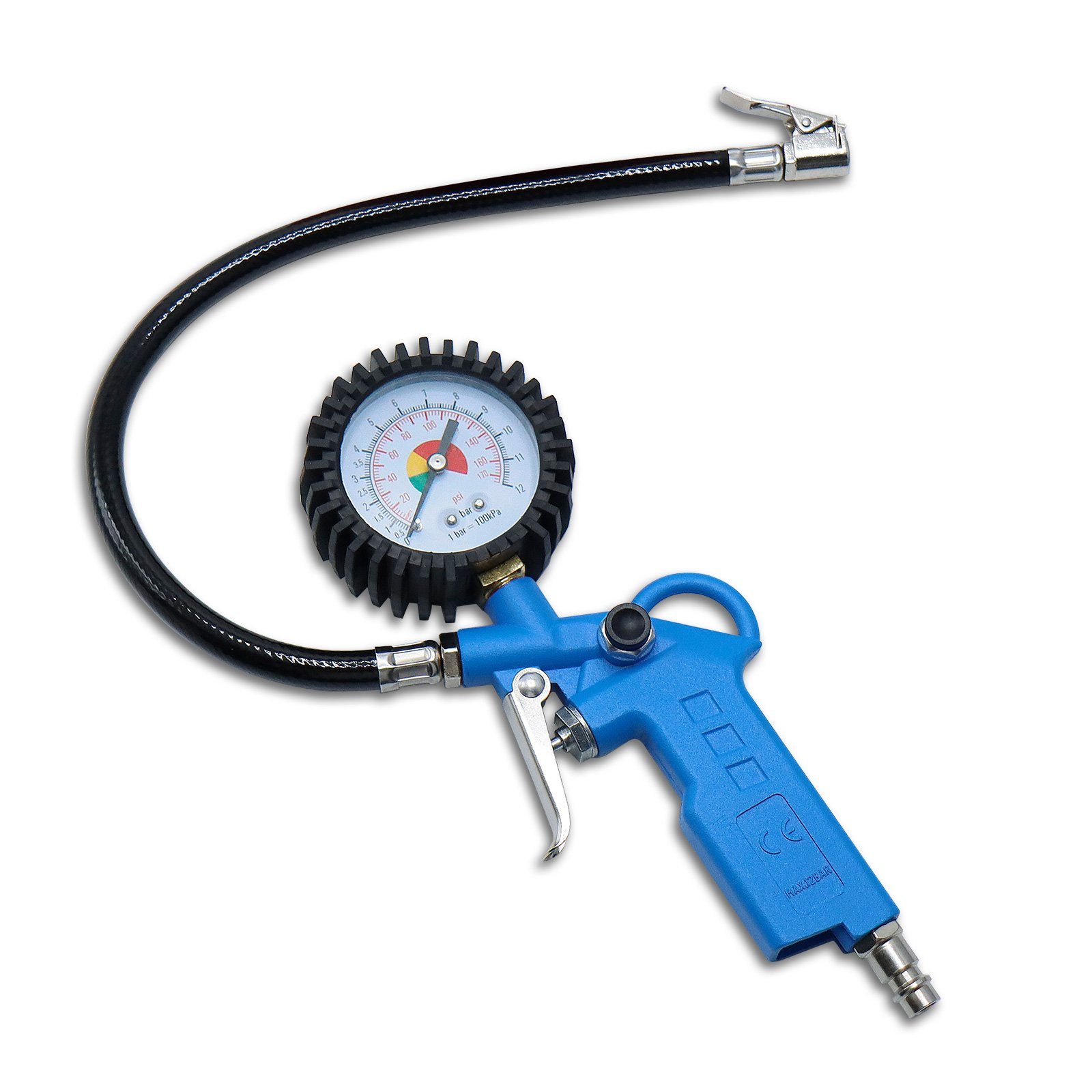 Multitool Reifendruckprüfer Reifenfüller 3-IN-1 Reifendruckmesser Reifenfüller