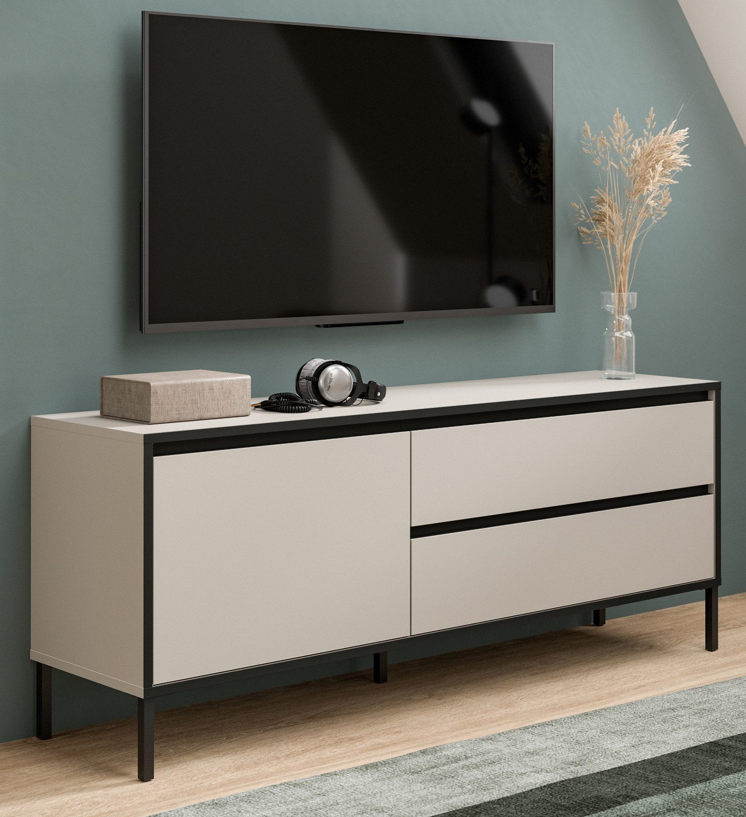 Inn.Furn Lowboard Torello (Flat-TV Unterschrank in Kaschmir / Sand, 150 x 6 günstig online kaufen