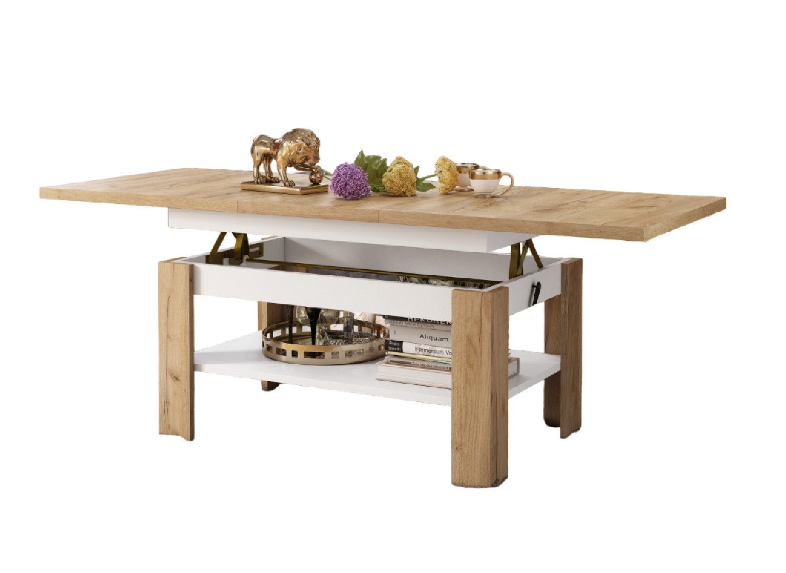 Eiche Gold - Weiß matt