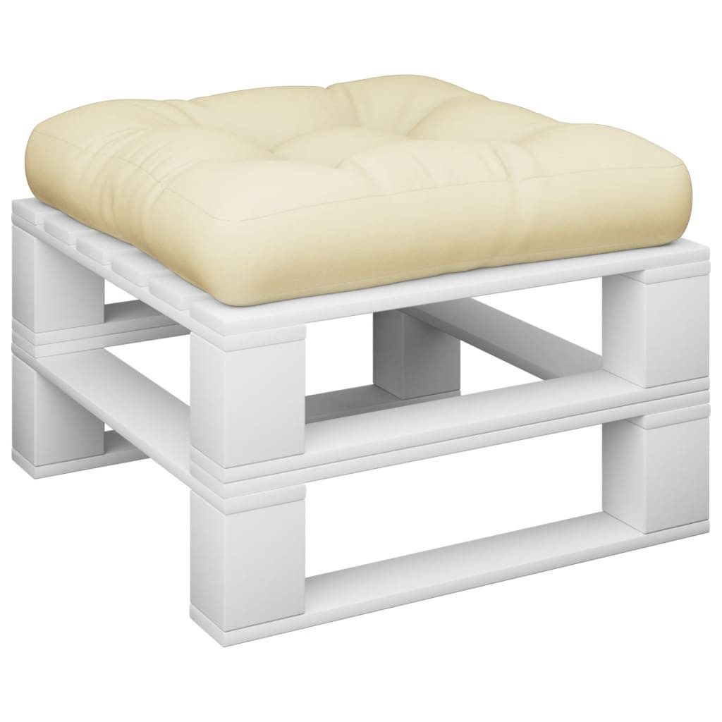 vidaXL Sitzauflage Palettenkissen Creme 58x58x10 cm günstig online kaufen