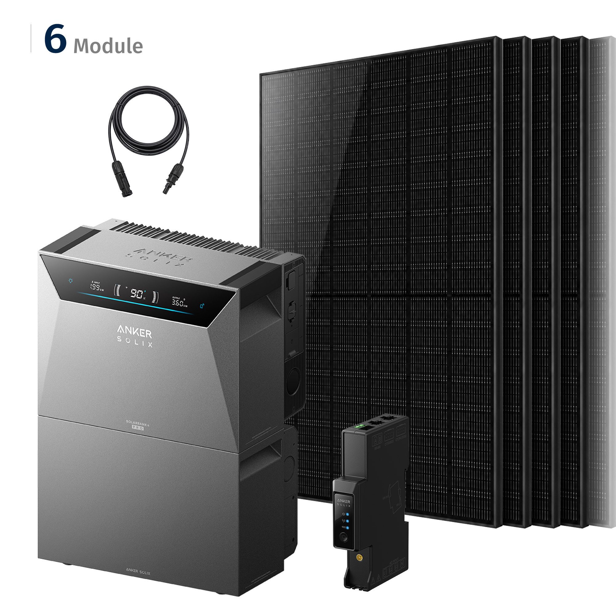 Balkonkraftwerk 3000W Balkonkraftwerk mit Speicher Anker Solix Solarbank 4 E5000 Pro